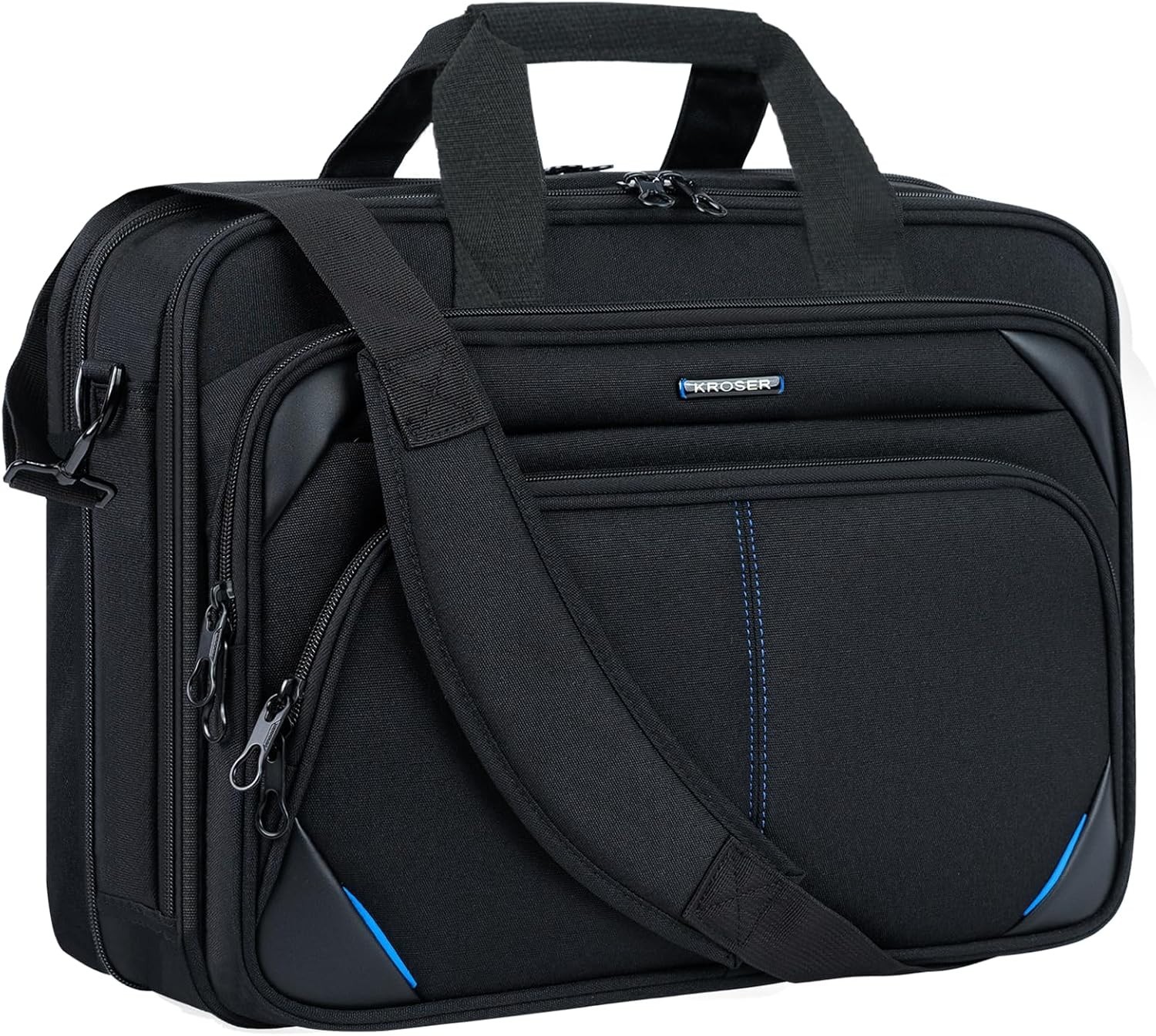 Elegant 17.3 Inch Expandable Laptop Briefcase - Ideal for Business Travel