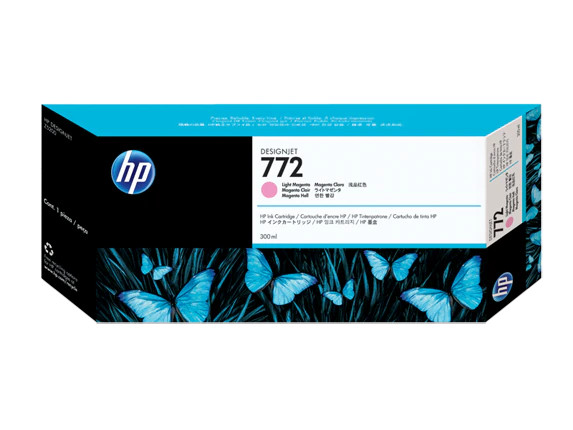 HP 772 300-ml Light Magenta DesignJet Ink Cartridge, CN631A