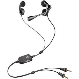  Lot of 2 Plantronics .Audio 450 Black In-Ear PC Headset for Gaming Voice Music