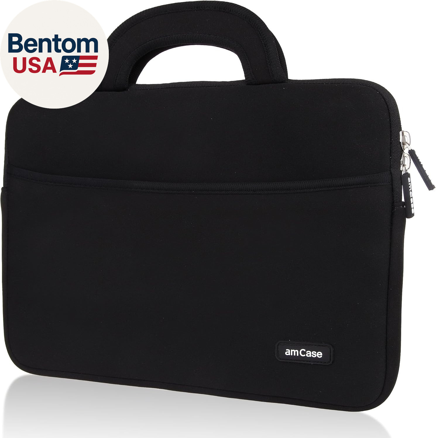 Amcase Chromebook Case-11.6 to 12 Inch Neoprene Travel Sleeve with Handle-Black
