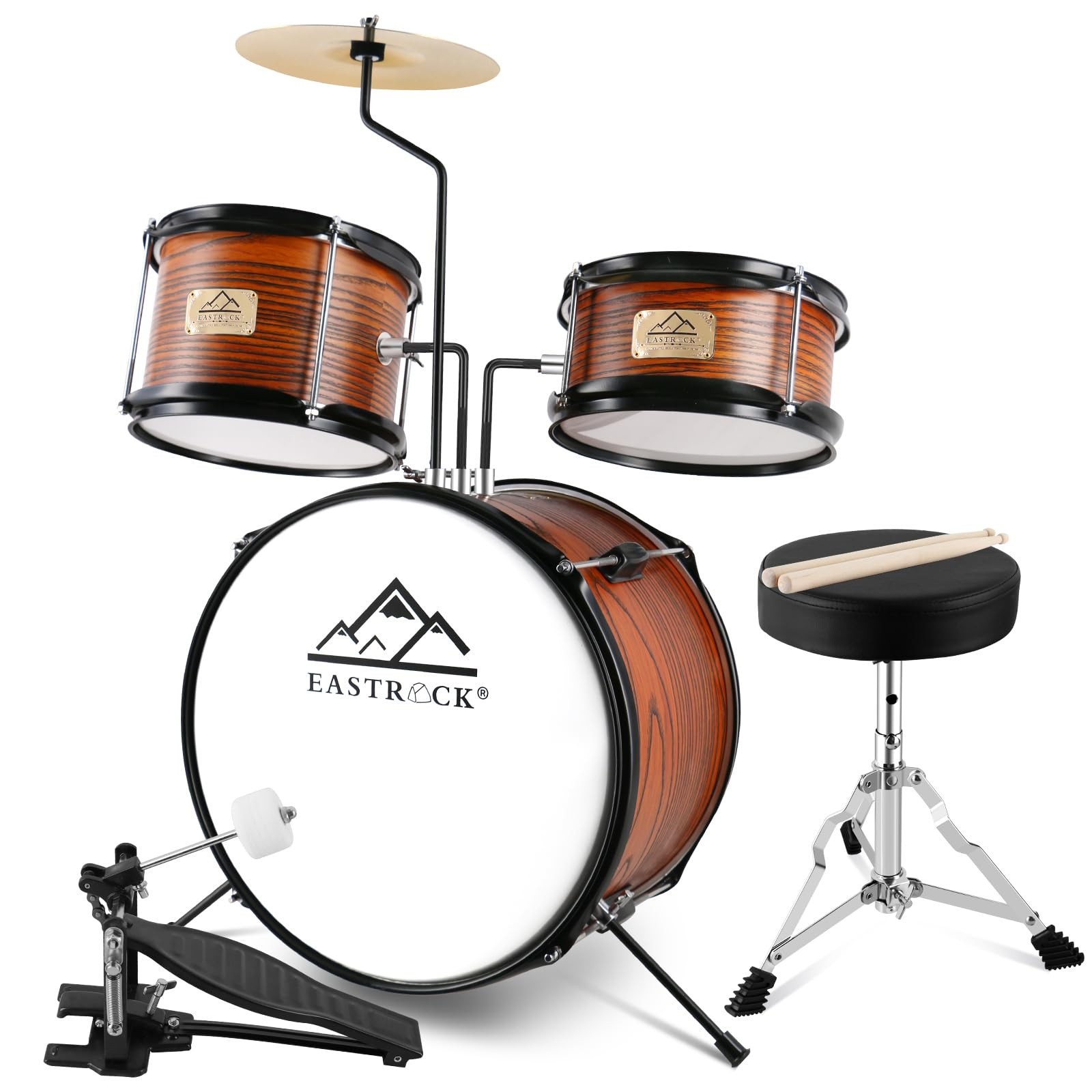 3 Piece 14'' Junior Drum sets for Drummer,Wood