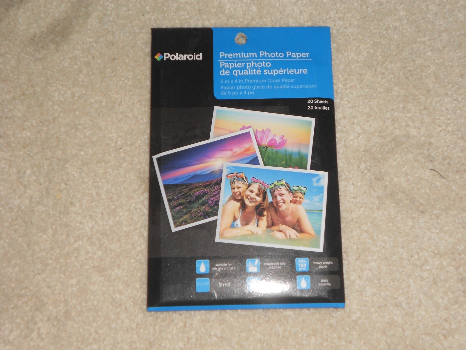 Polaroid Premium Gloss Paper  - 20 Sheets  6" x 4" New