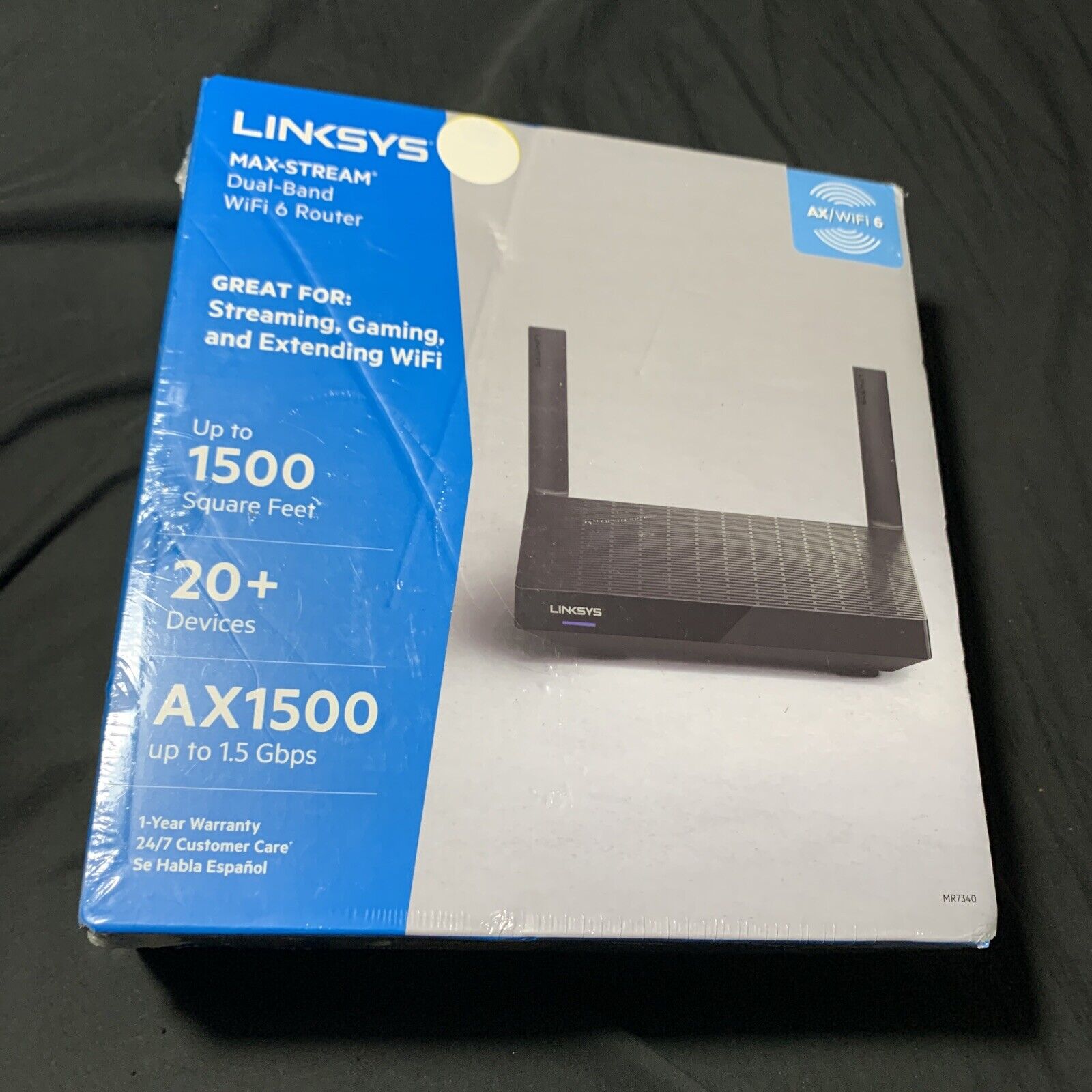 Linksys Dual-Band MAX-STREAM Mesh WiFi 6 Router AX1500 (MR7340) - NEW SEALED
