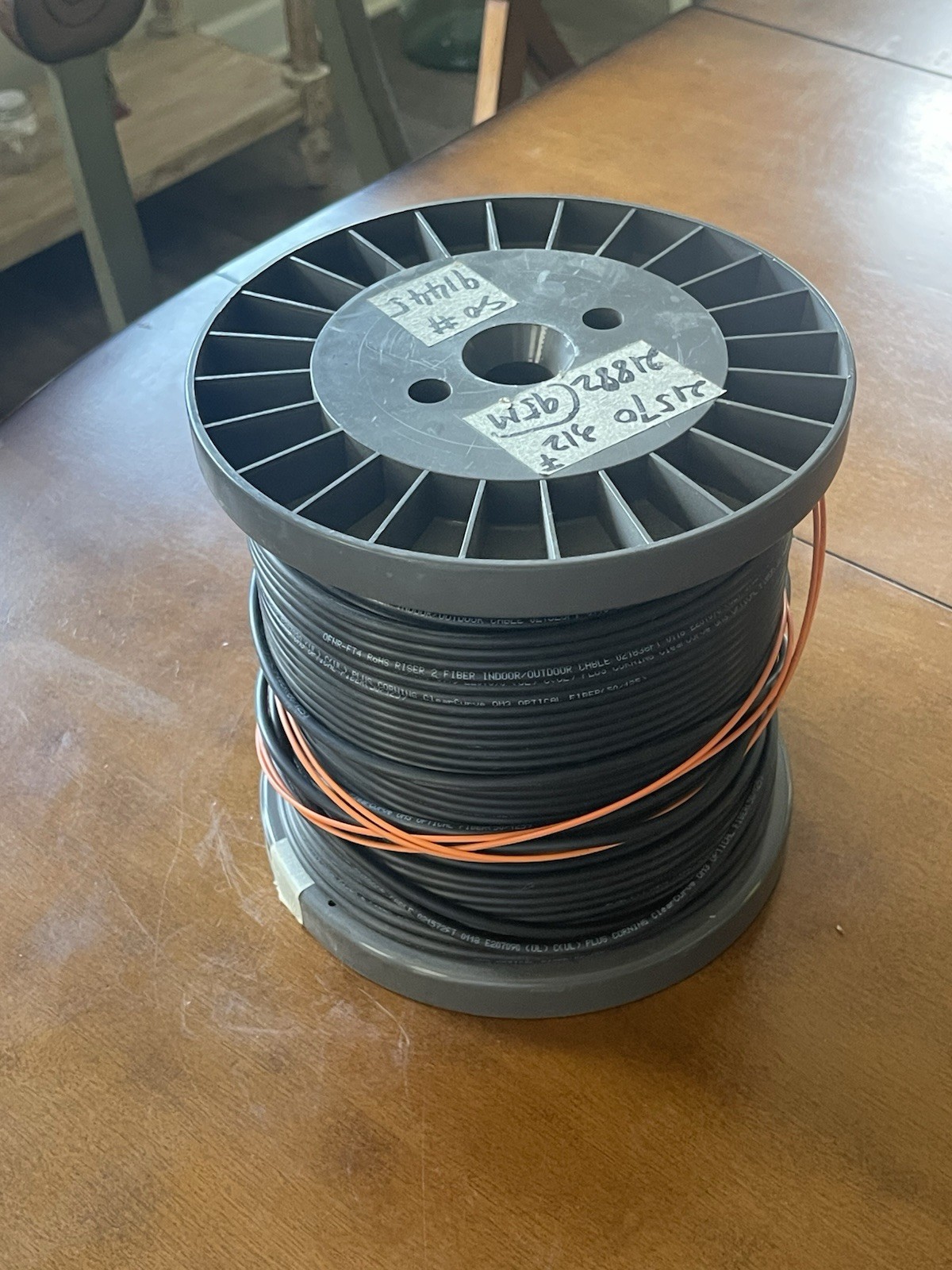 Corning OM3 50/125 Duplex Fiber Optic Cable 95M (312 FT) LC/ST New on Spool