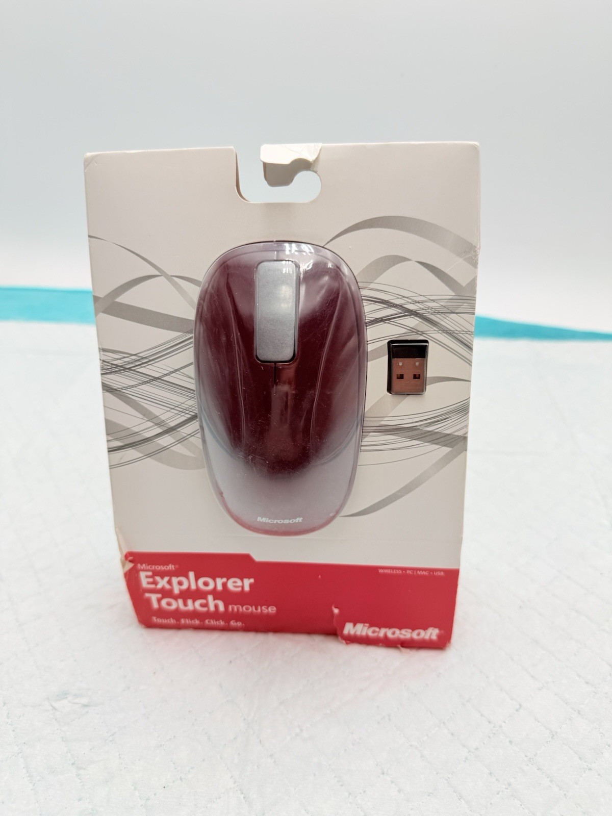 Microsoft Explorer Touch Mouse 1490 USB Wireless Dark Red New Open Box