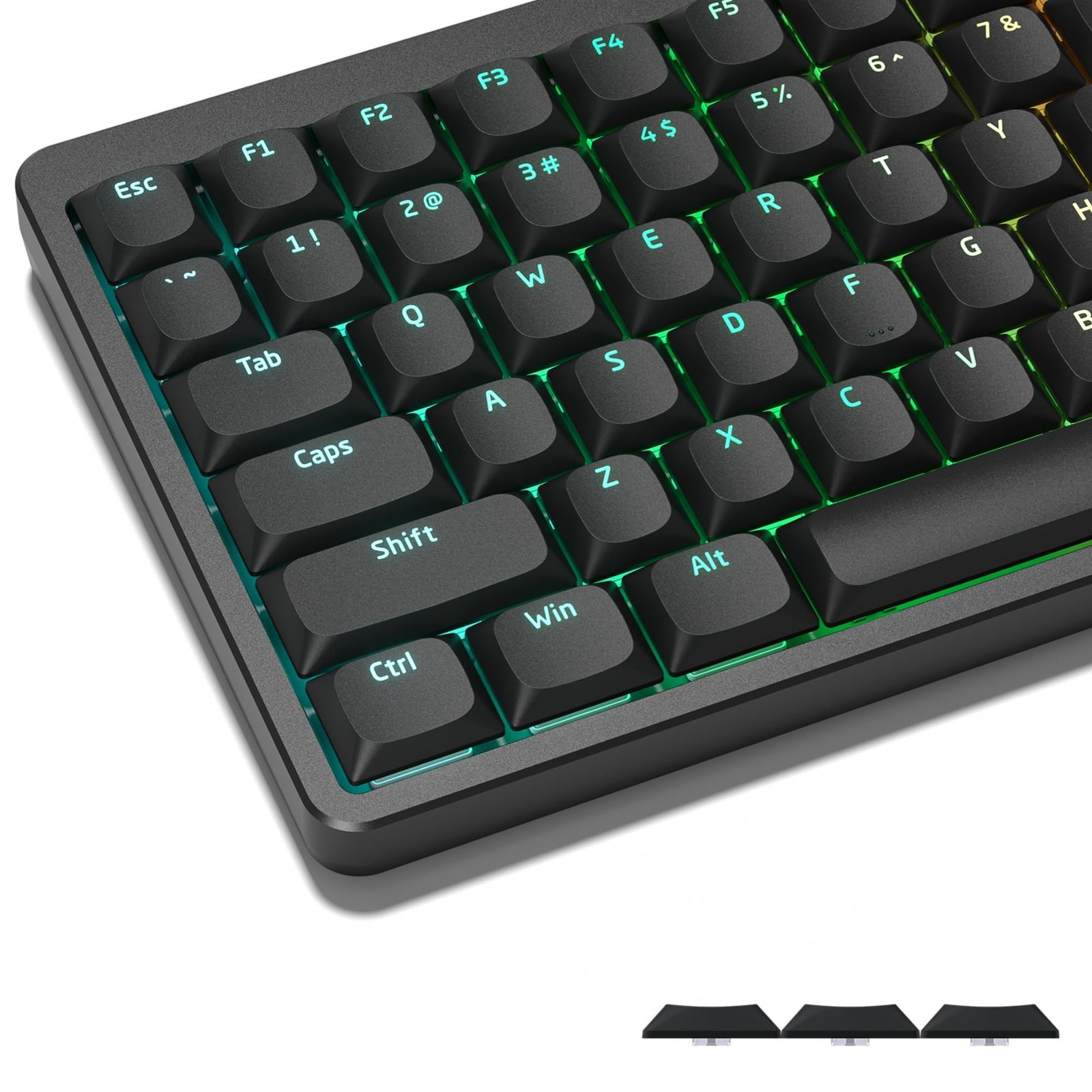 Womier Low Profile Keycaps for Mechanical Keyboard, Shine Through Keycaps