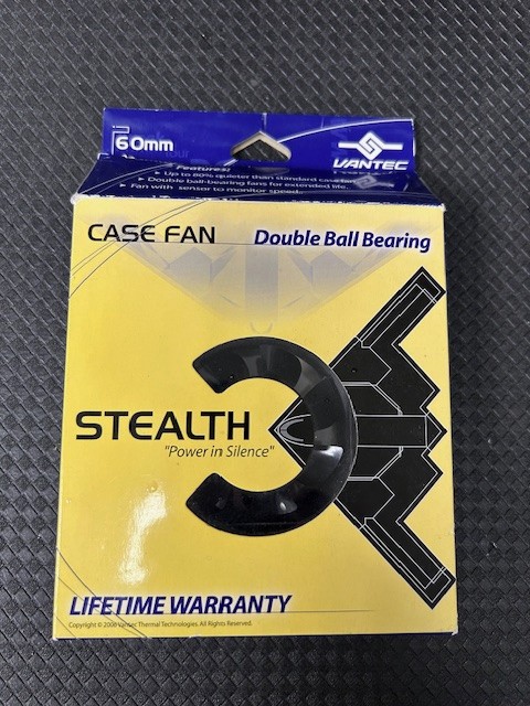 Lot of 4-Vantec Stealth 60mm Silent Case Fan