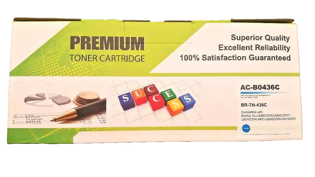 Premium Replacement Cyan Toner Cartridge Compatible with Brother TN-436C