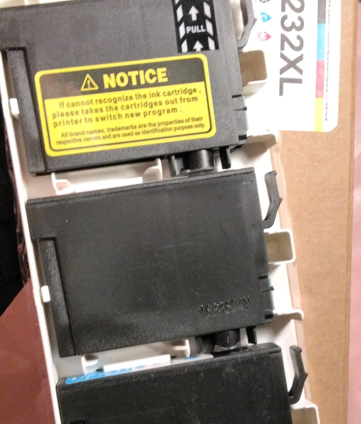 Open box Epson Printer 232XL Black magenta yellow cyan 