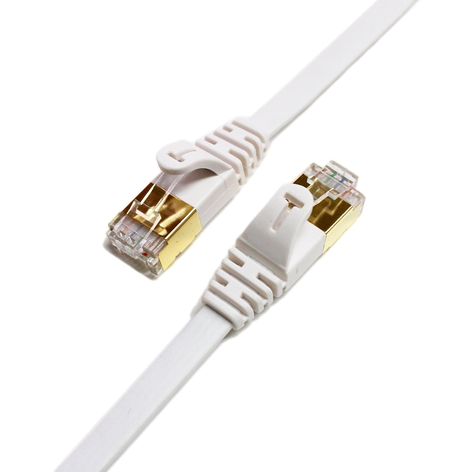 100FT - CAT7 10 Gigabit Ethernet Ultra Flat Patch Cable for Modem Router LAN ...