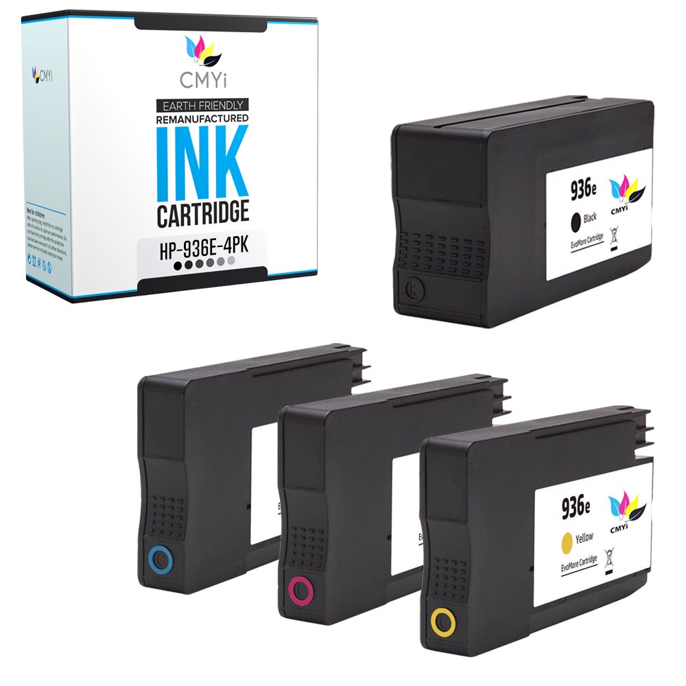 4-PK CMYi Compatible 936e Ink Cartridges for HP OfficeJet Pro 9135e 9730e 9110b