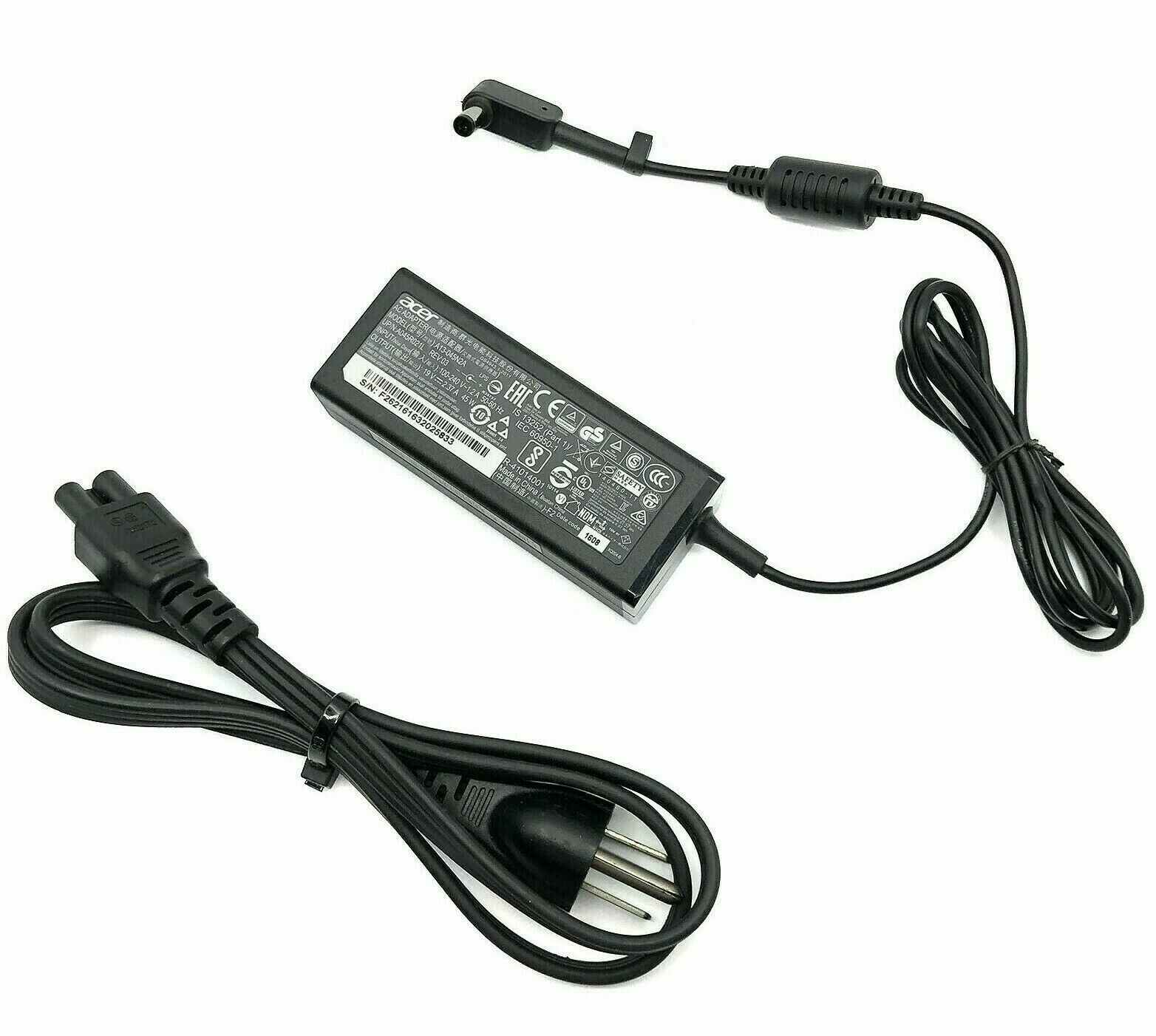 Original Acer A13-045N2A AC Adapter 19V 2.37A Laptop Charger 45W 5.5x1.7mm Tip