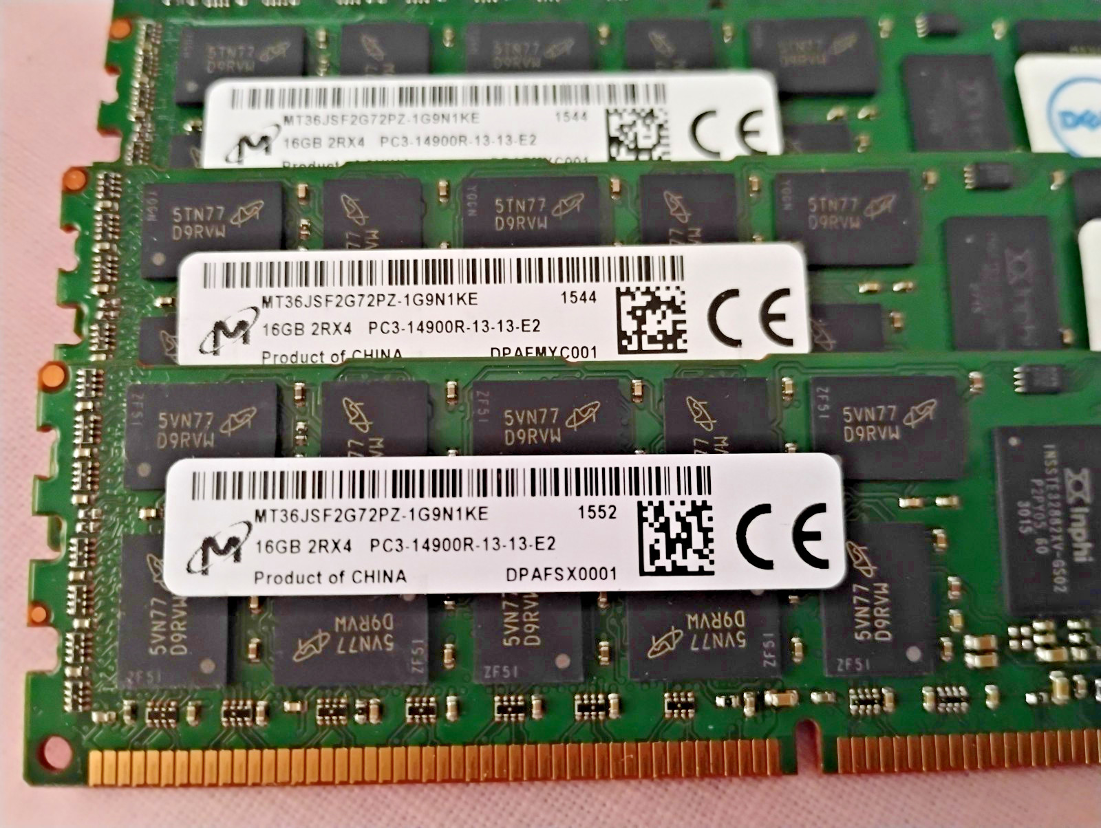 (Set of 6)  Micron: 16GB 2Rx4 PC3-14900R-13-13-E2