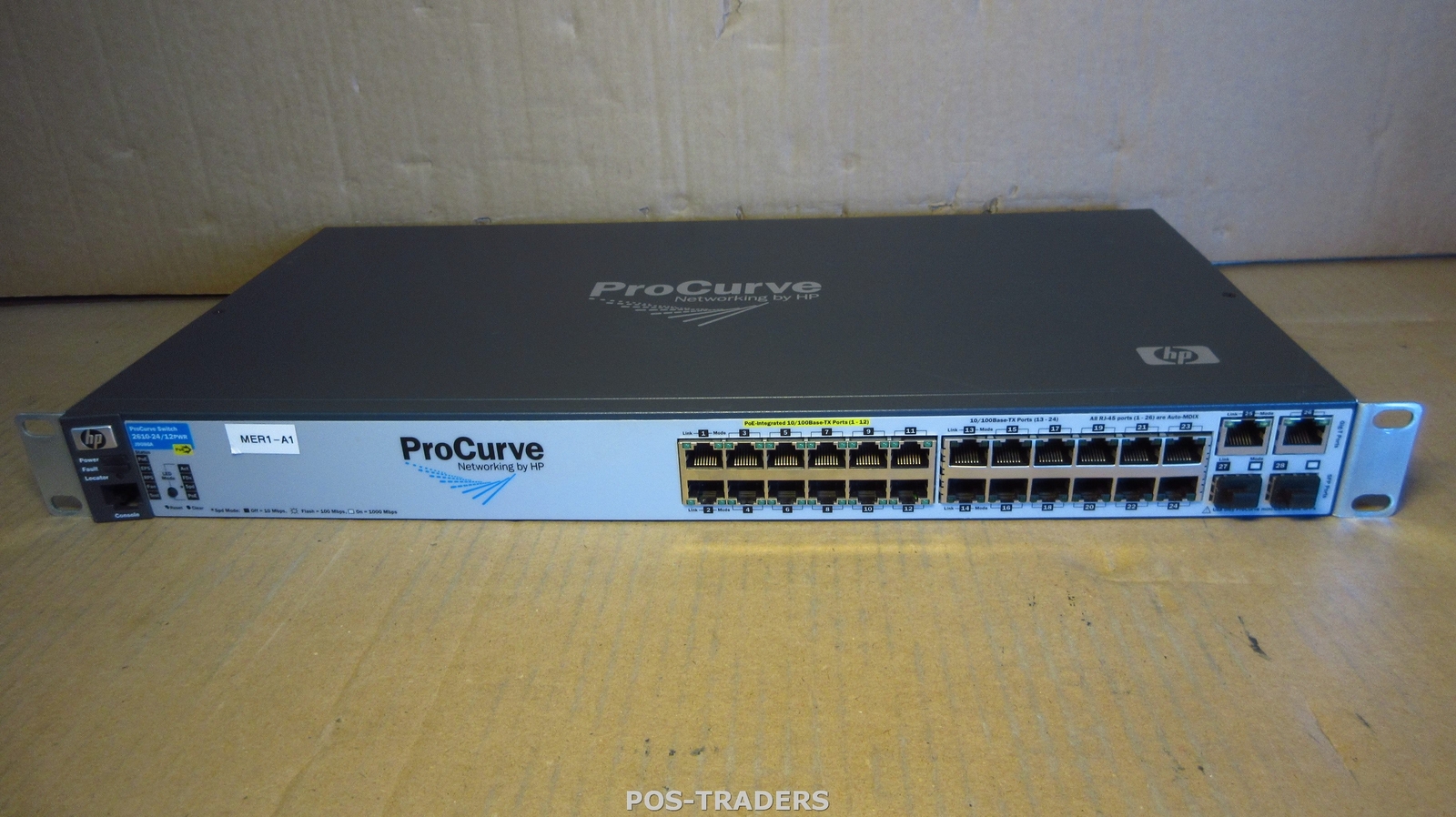 HP J9086A 2610-24/12PWR Procurve Switch 24x 10/100 + 12x PoE 2x SFP Combo + EARS