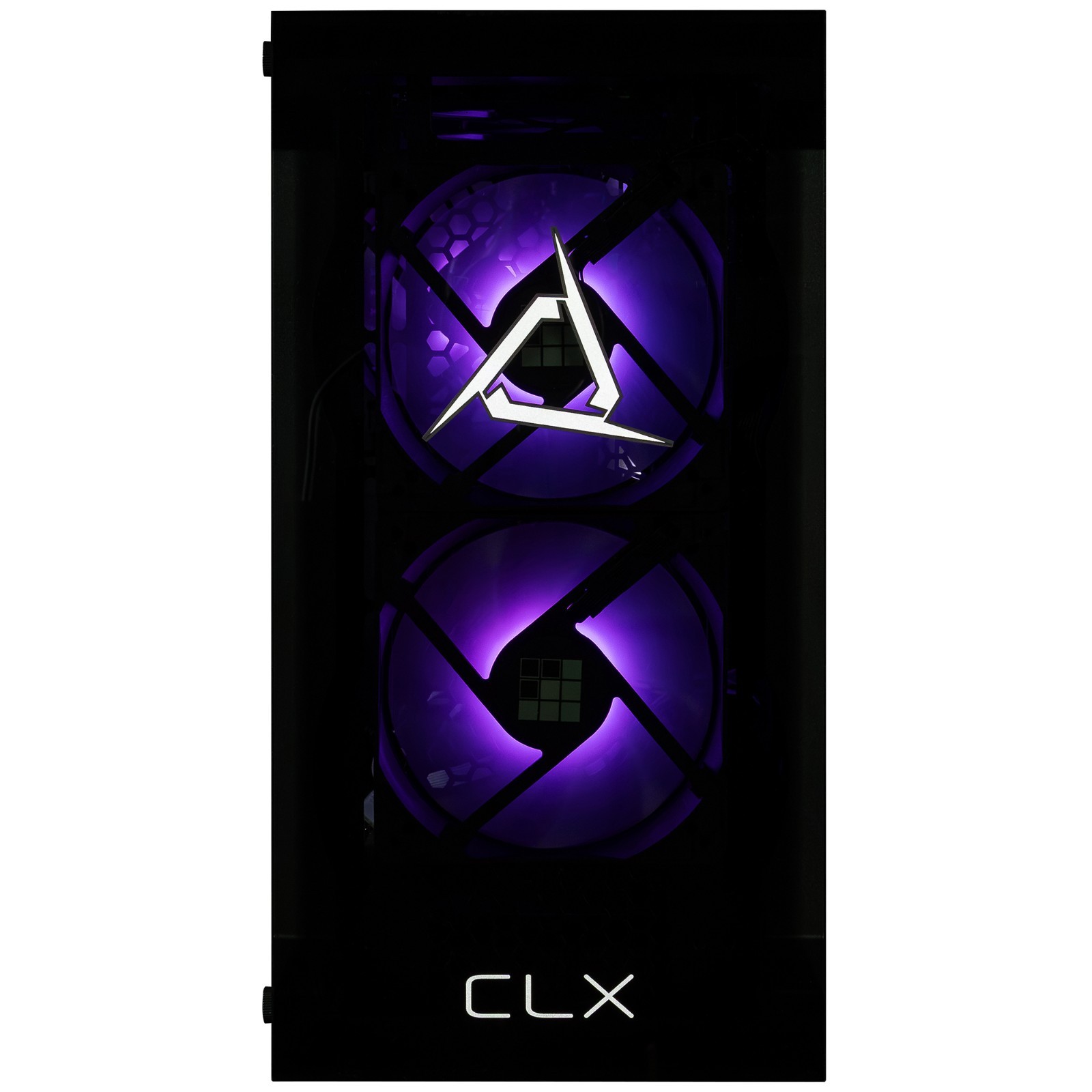 CLX Karnak Micro Tower Black, Tempered Glass, Includes 5 RGB Fans, no PSU, MATX