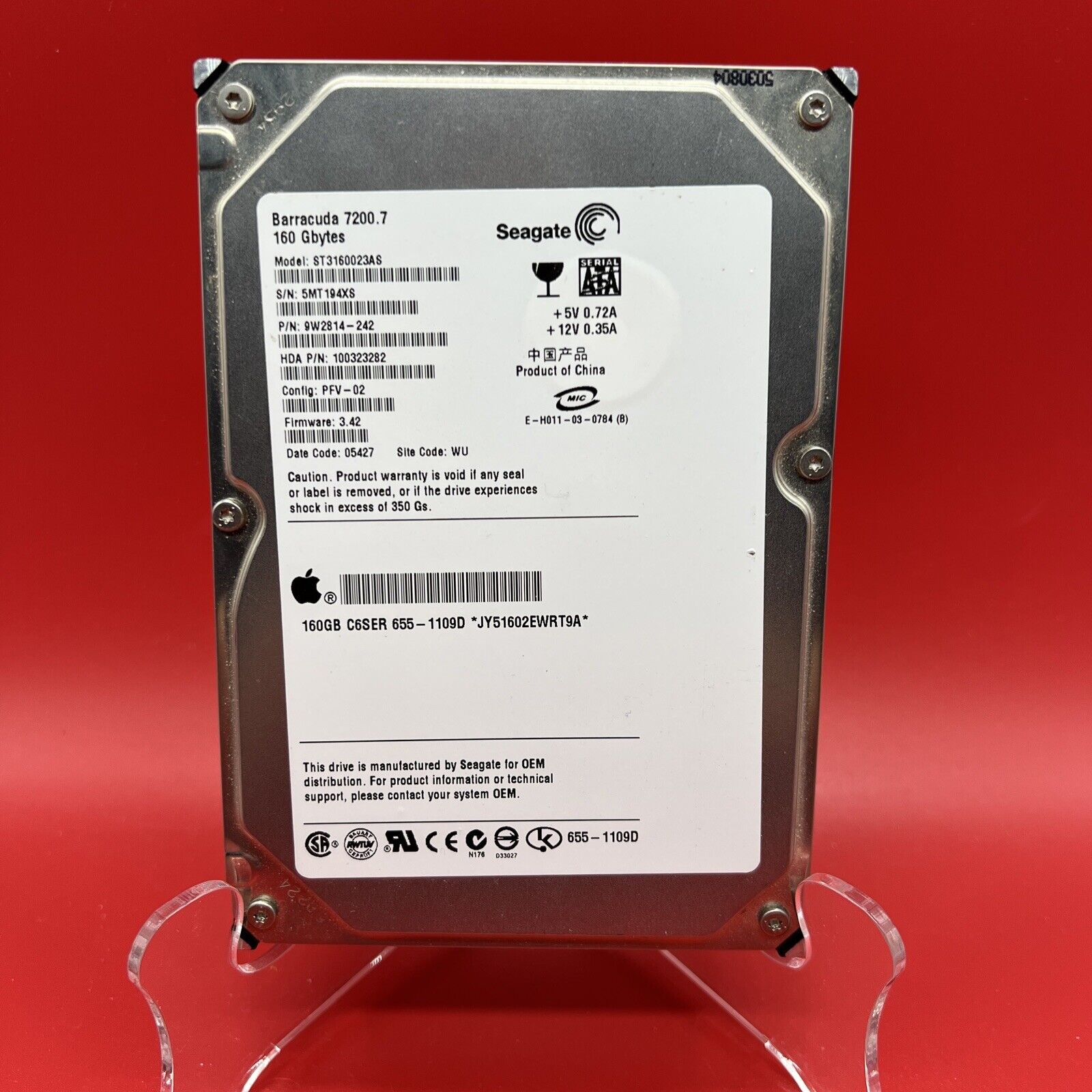 Apple OEM Seagate Hard Disk Drive 160GB