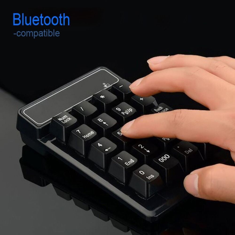 Bluetooth USB Numeric Keypad Mini 19 Keys Number Pad Wireless Wired Keyboard