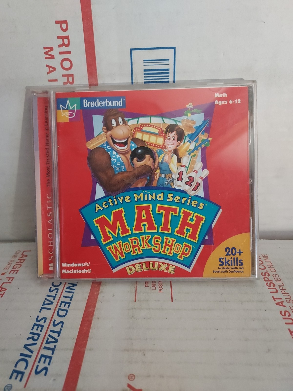 BRODERBUMD MATH 6-12 ACTIVE MIND SERIES MATH WORKSHOP DELUXE Used - #163