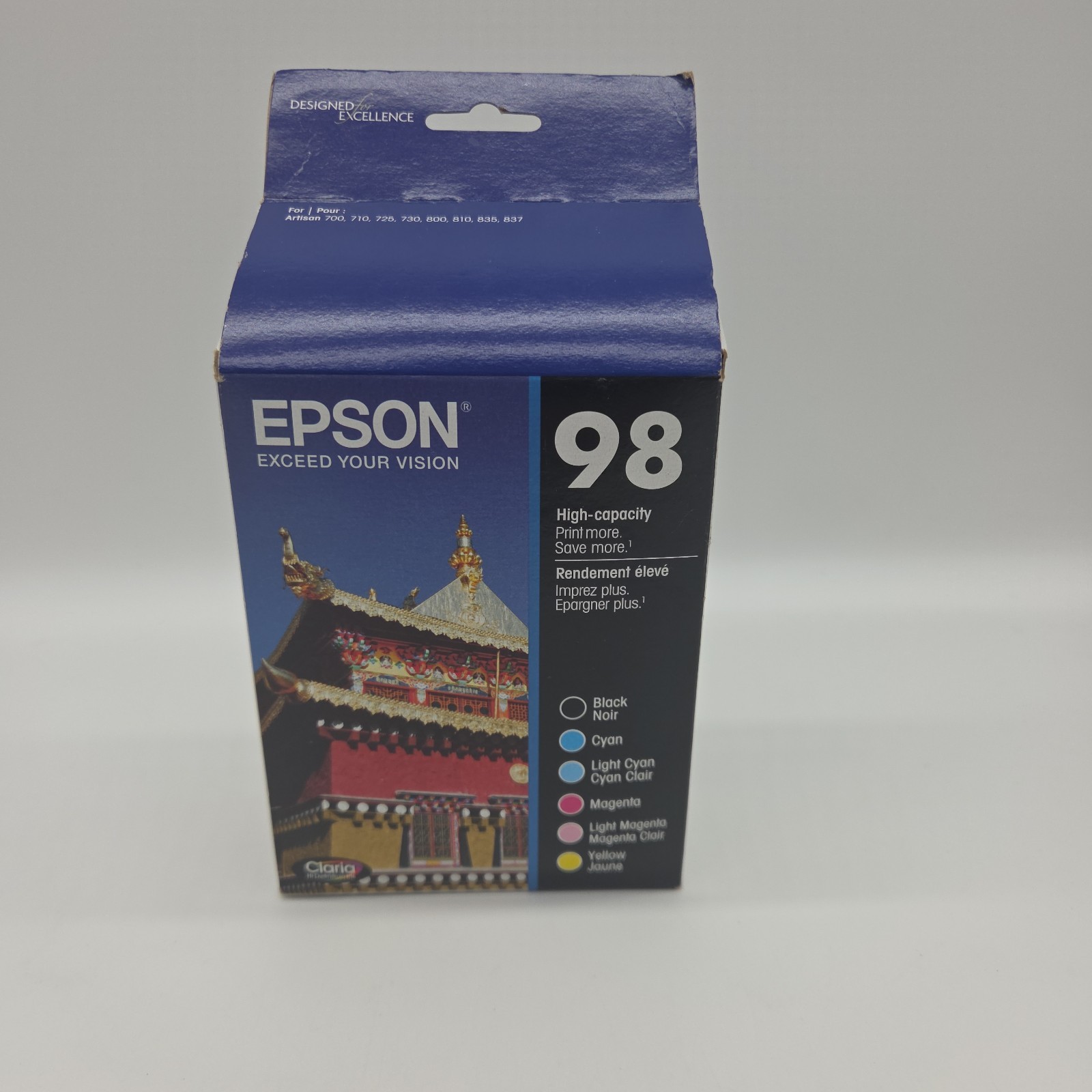 Genuine Epson 98 Ink Cartridges 6 Pack Exp 2022 Brand NEW Still Sealed