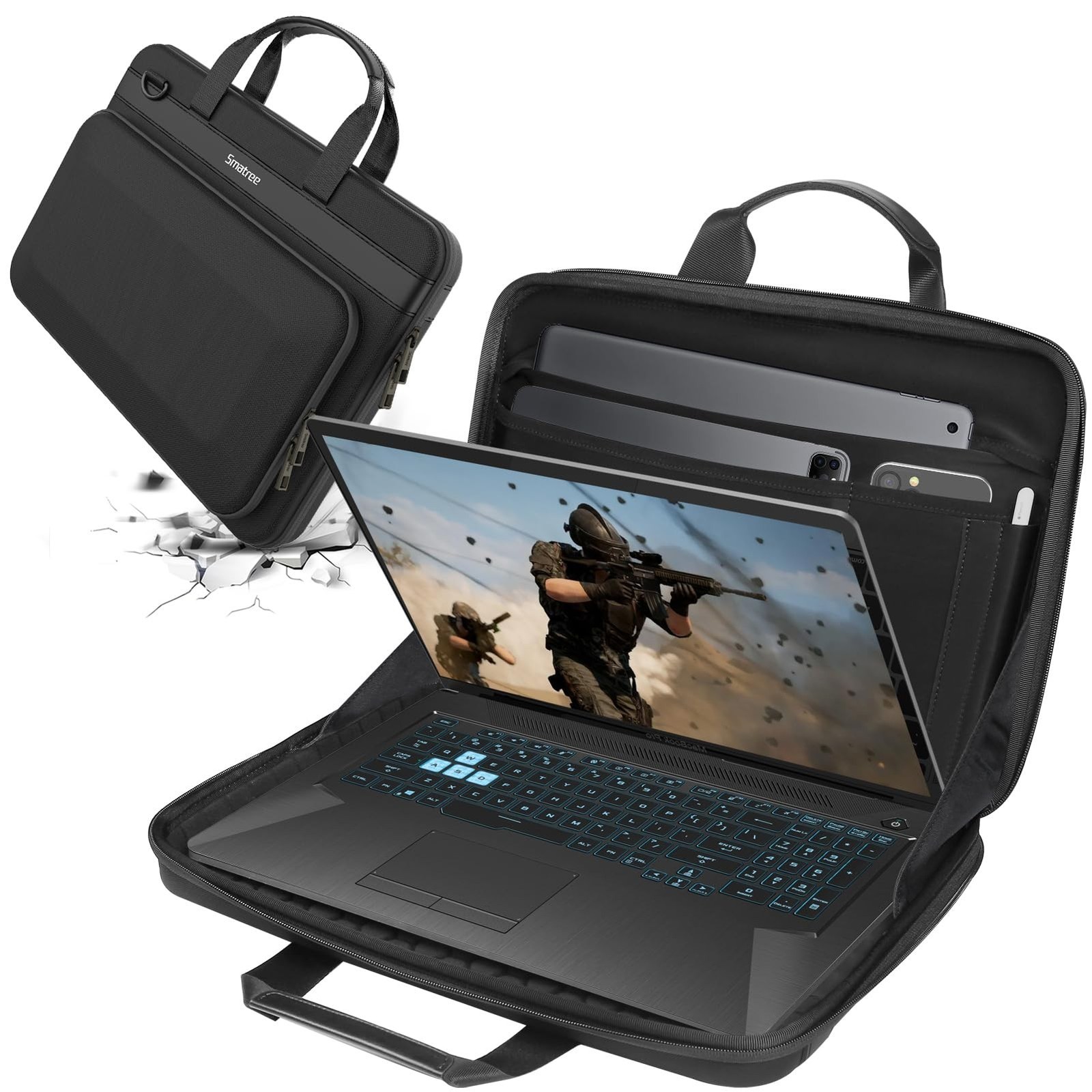 Smatree Heavy Duty Hard Case for 17.3inch HP OmniBook 7/ X NGAI 17, for 16.1i...