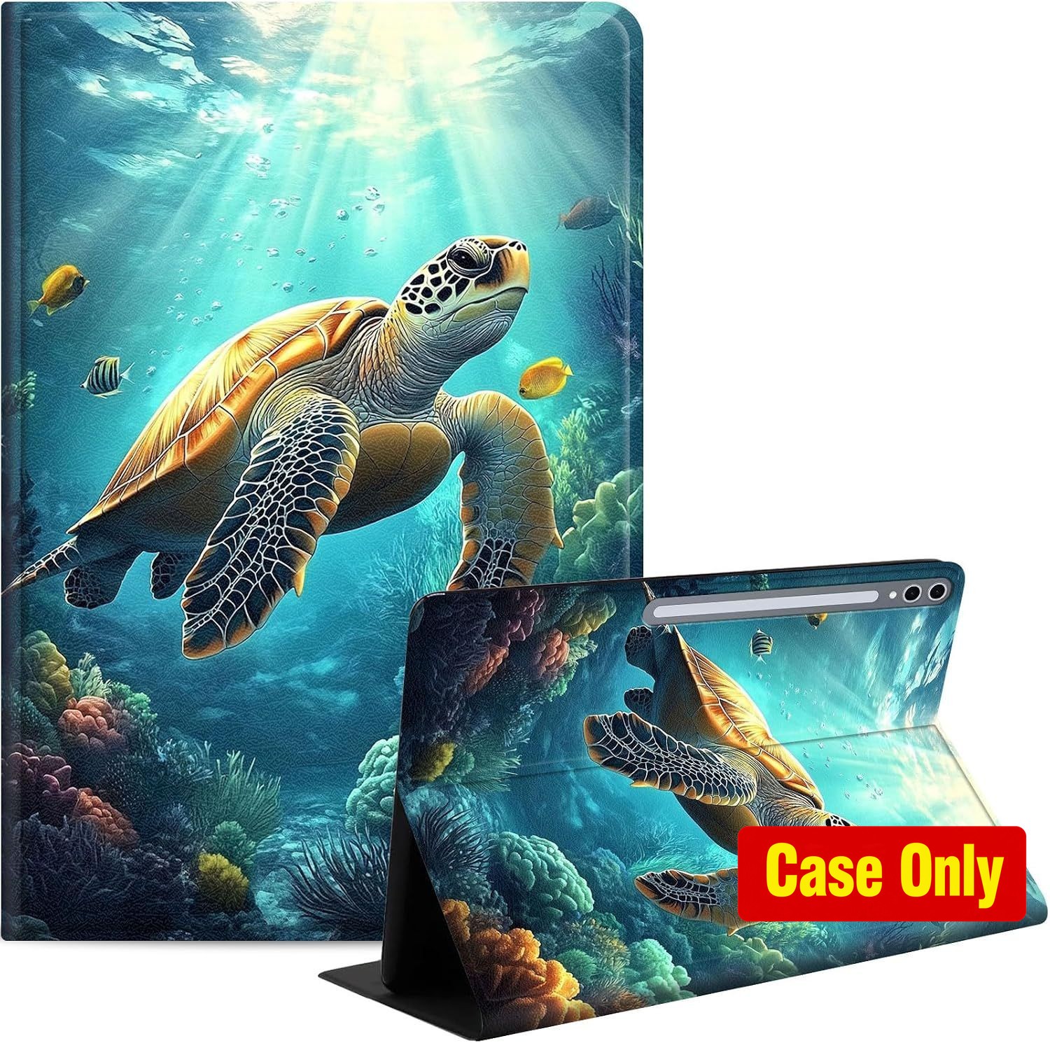 Slim PU Leather Stand Cover Case for Samsung Galaxy Tab S10 Plus 12.4'', Shockpr