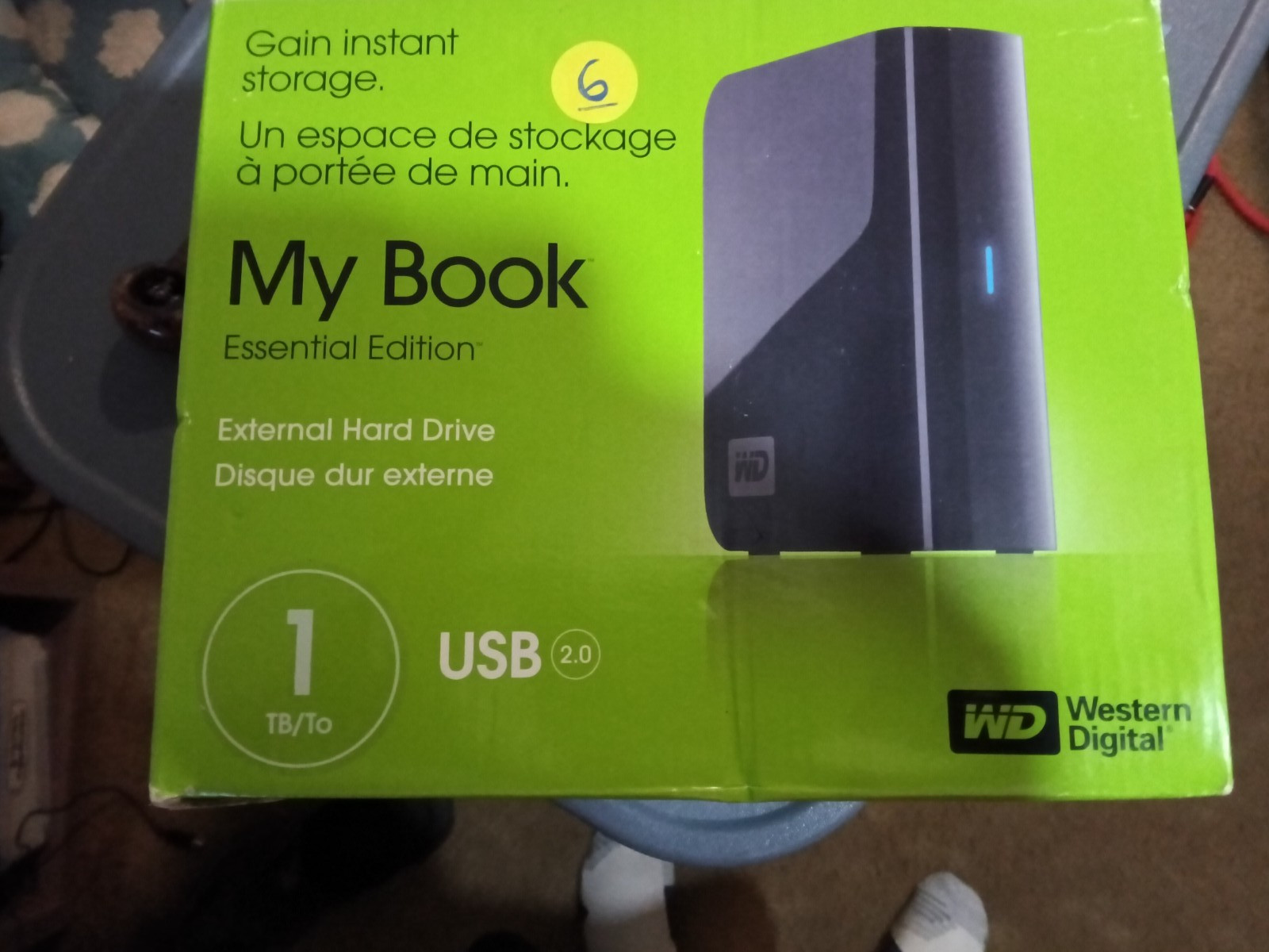 Western Digital My Book WD 10000H1U-00 External Hard Drive w Power Cord, 1TB