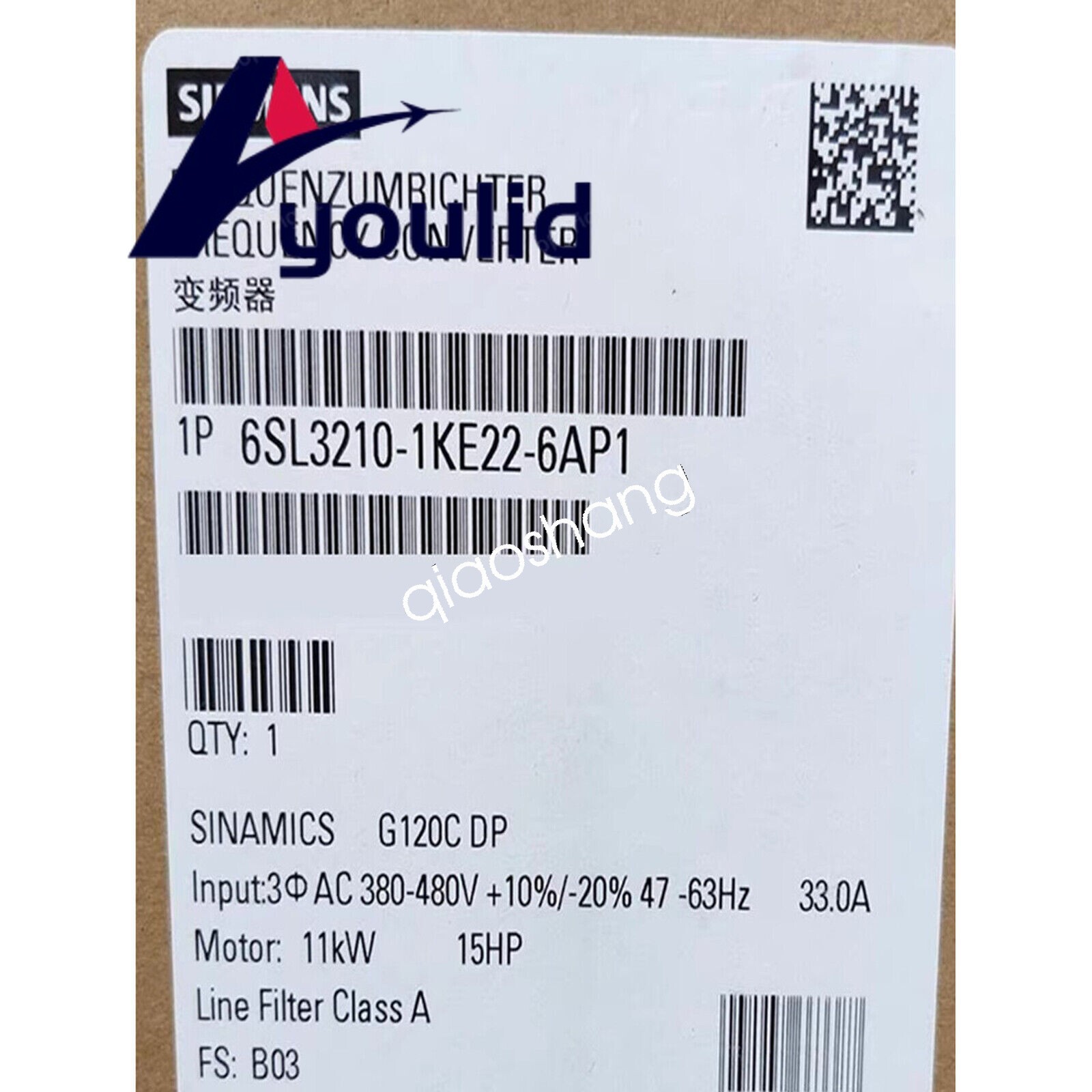 Siemens 6SL3210-1KE22-6AP1 6SL3 210-1KE22-6AP1 new Via FedEx or DHL