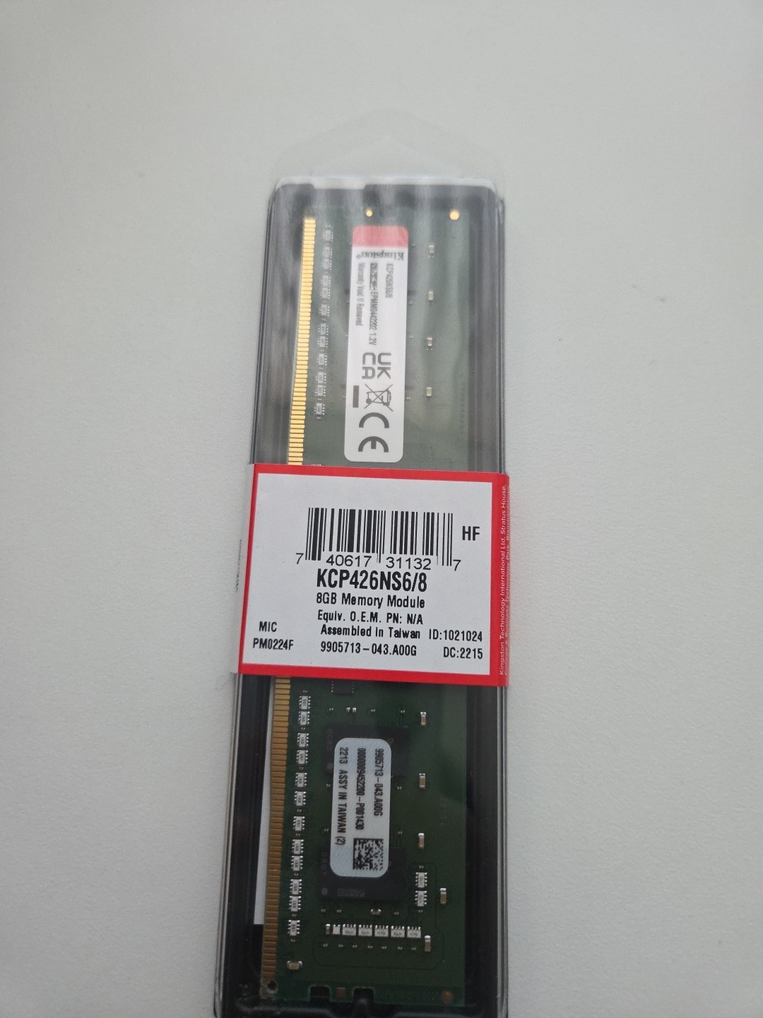 Kingston 8GB (KCP426NS6/8) RAM - Sealed