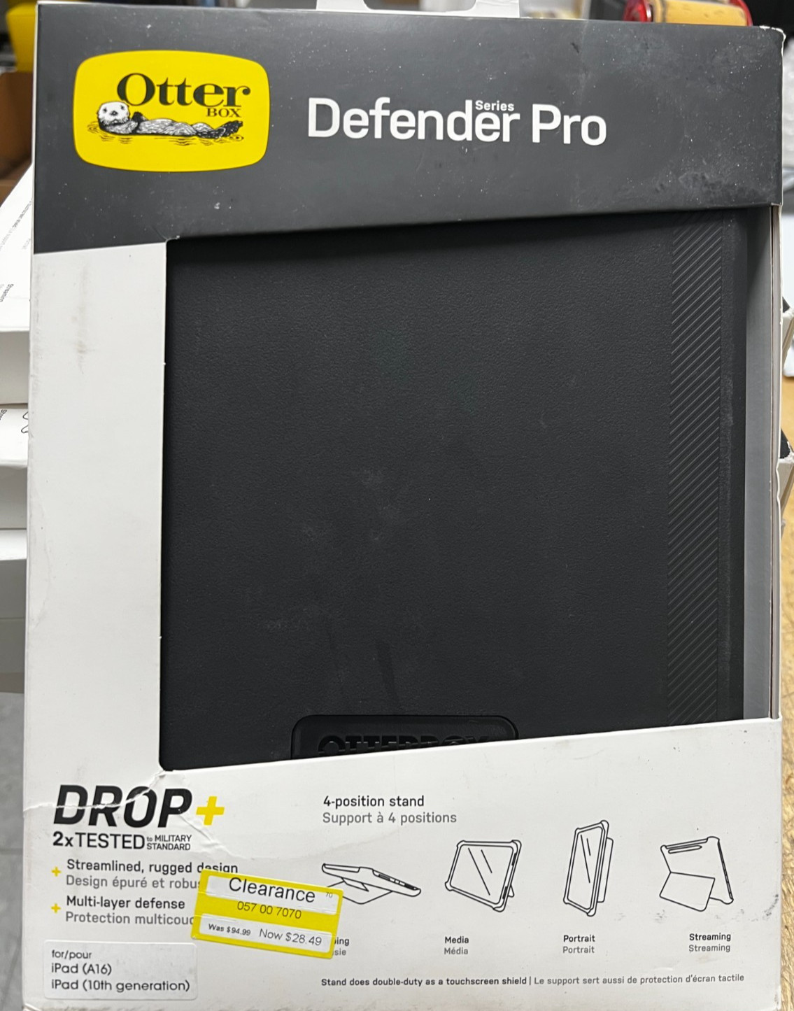 OtterBox Defender PRO Case for iPad  (A 16 ) 10th Gen, Black