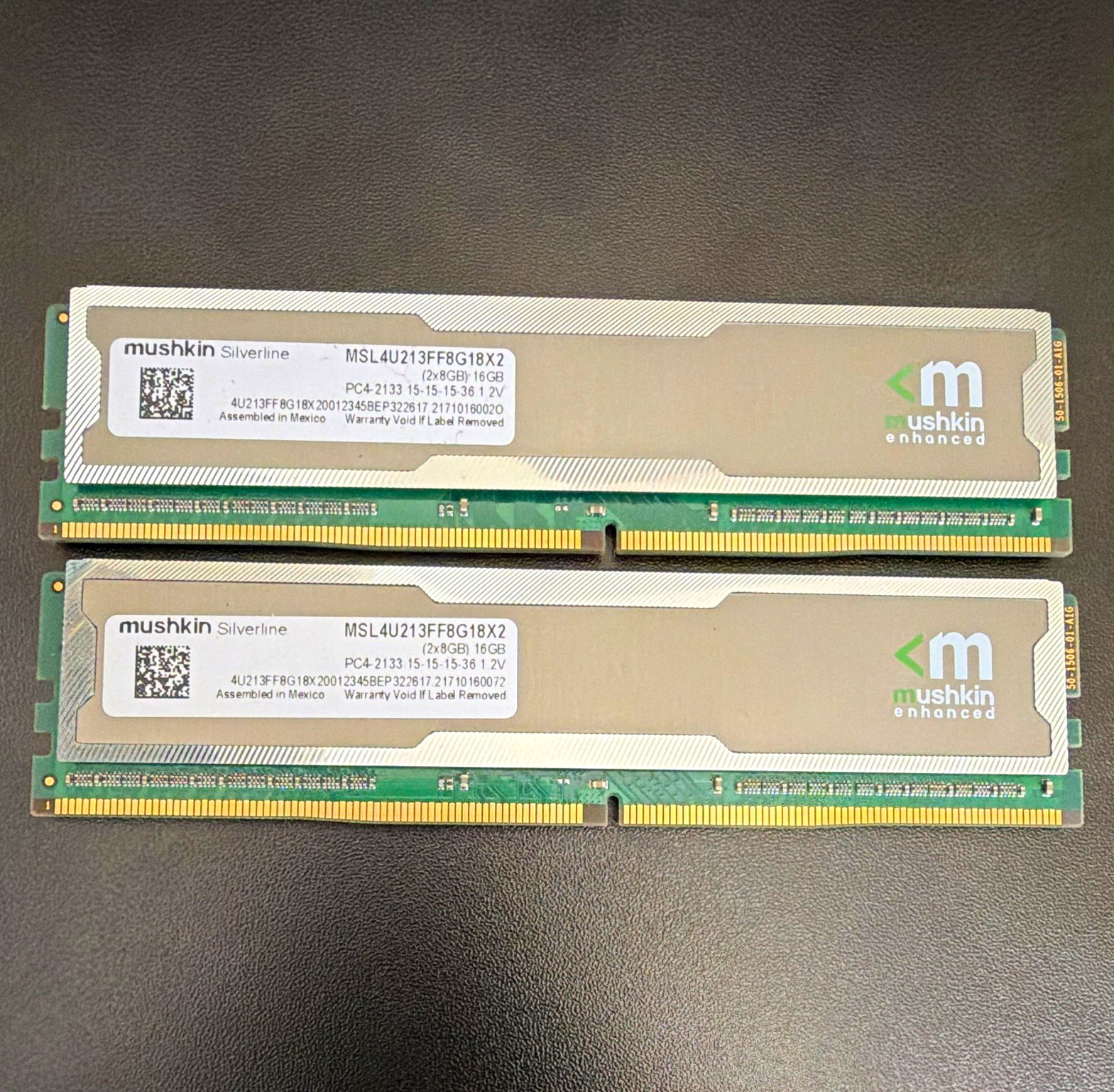 Mushkin Silverline 16GB (2x8GB) DDR4 PC4-2133 DIMM Unbuffered MSL4U213FF8G18X2