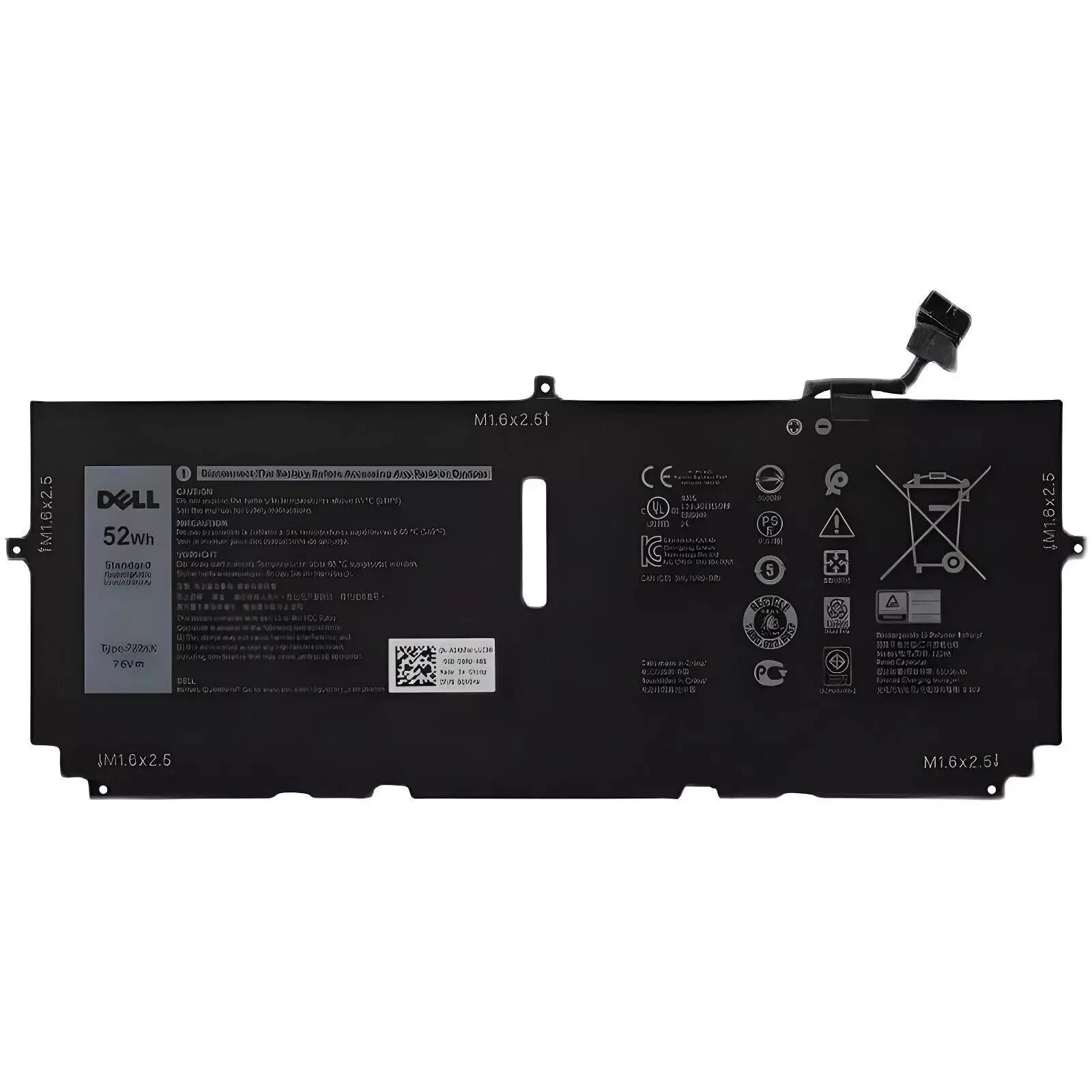 Original 52WH 722KK Battery For Dell XPS 13 9300 9310 P117G P117G001 2XXFW NEW