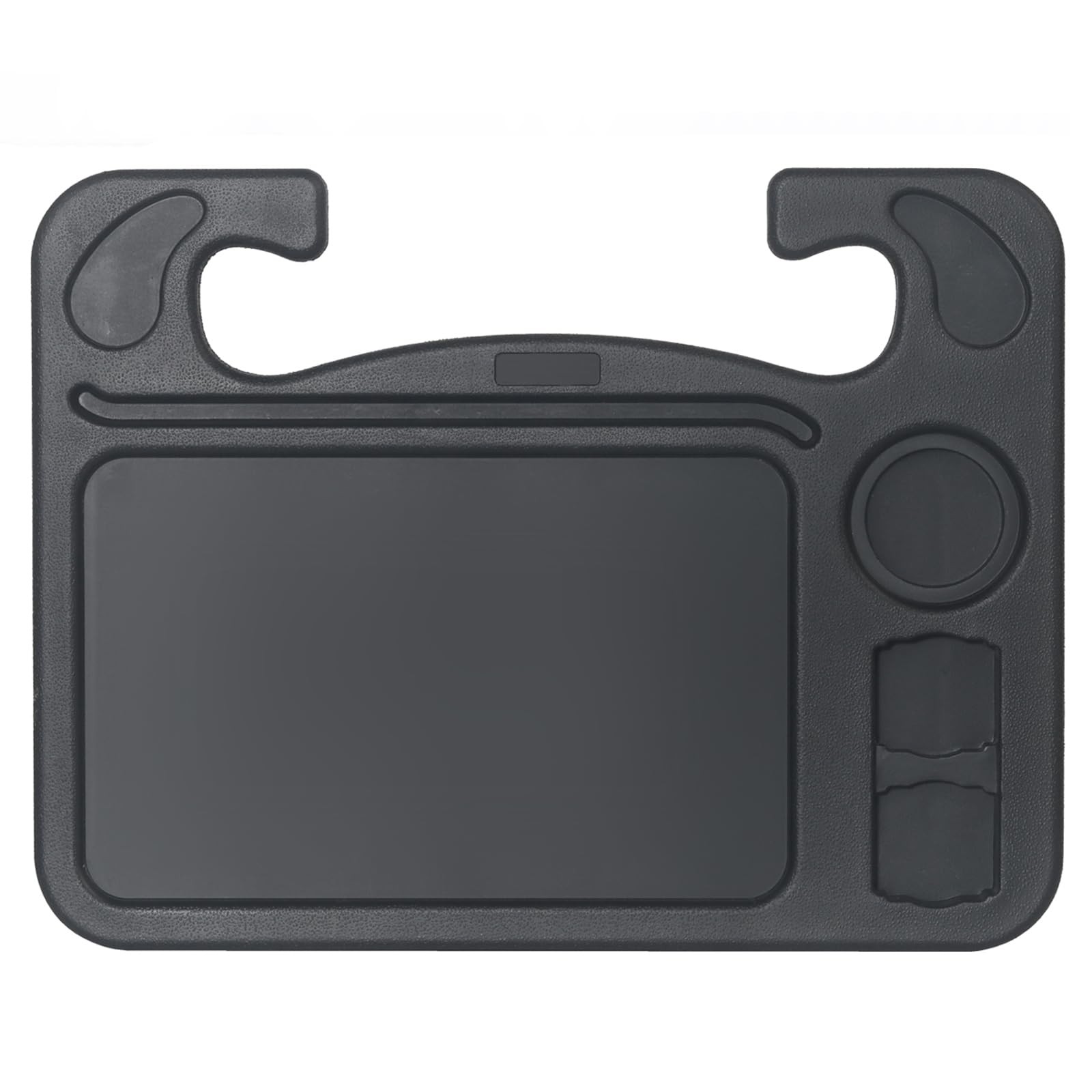4 in 1 Car Steering Wheel Tray with Dual Sauce Dip Holder and Tablet Holder,C...