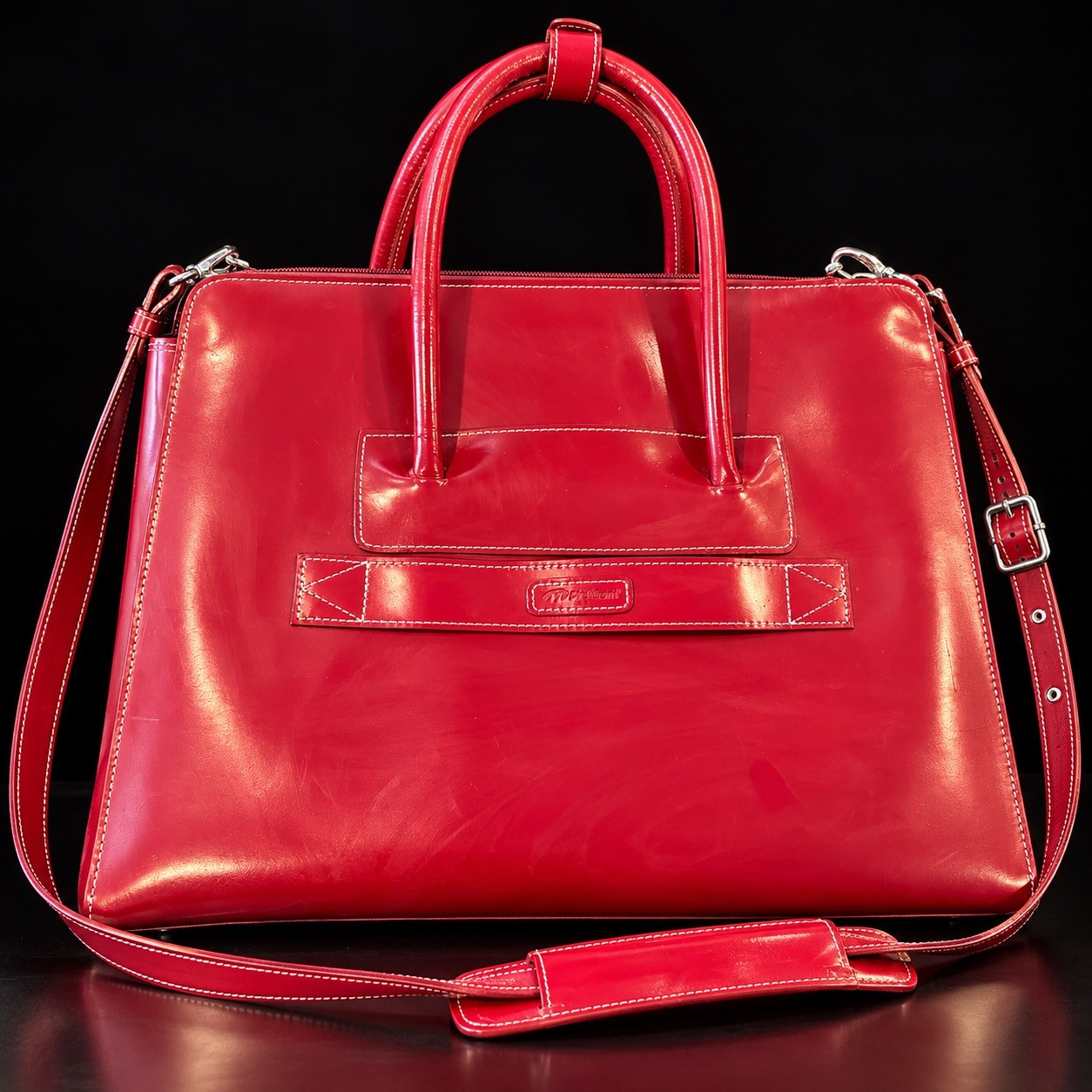 McKlein USA Red Lake Forest 15.6" Laptop Tablet Briefcase Case + Shoulder Strap