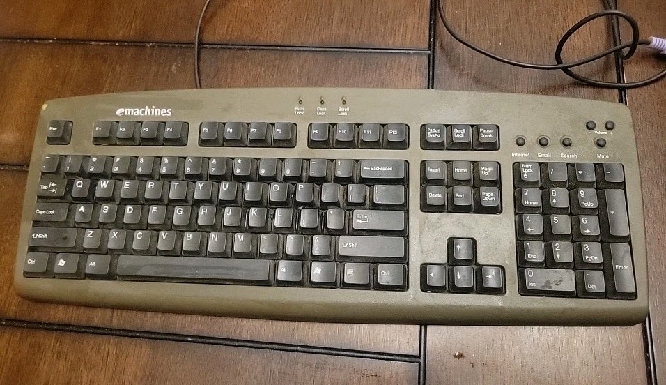 Vintage Emachines One Ps/2 Keyboard (5143) Army Green