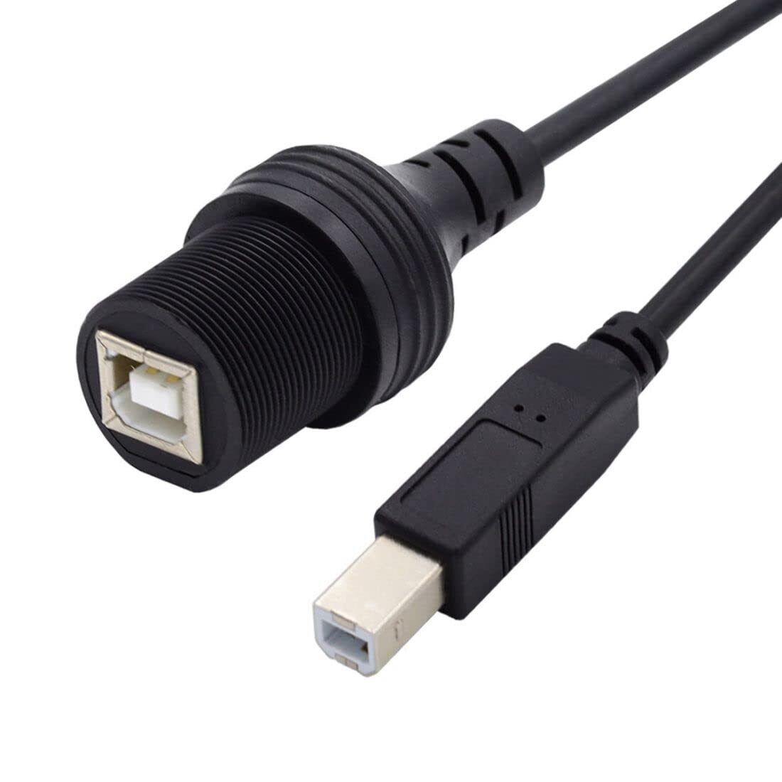 CY Printer Scanner Waterproof Cable,USB 2.0 Type B Male to Female Extension D...