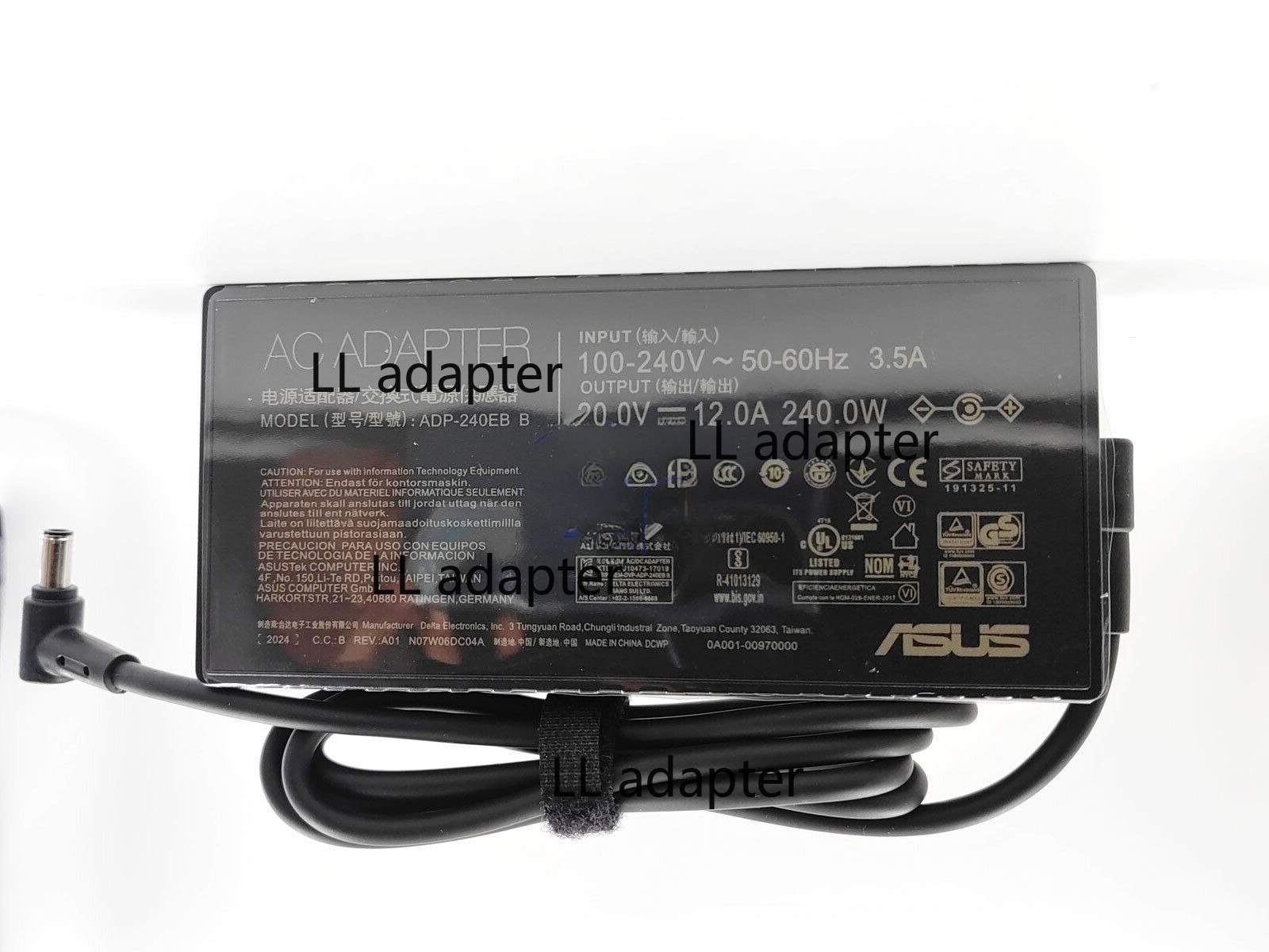 Genuine 20V 12A 240W Asus ROG Flow X16 GV601RW Charger AC Adapter + Cable