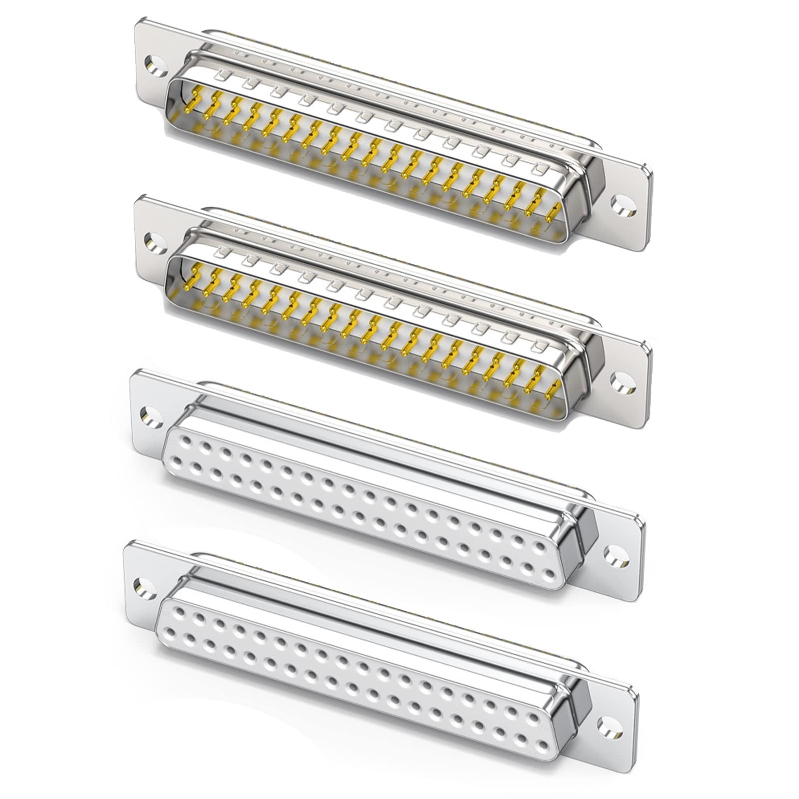 4PCS Gold Plated Joints DB37 RS232 D-SUB Serial Solder Cup Connectors