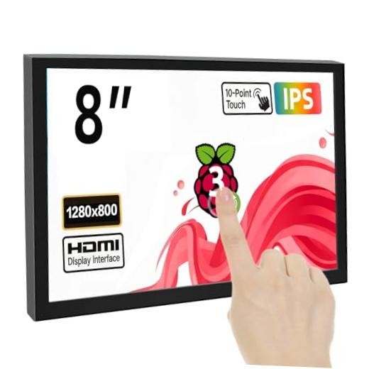 8 Inch Touch Screen Portable Monitor, Mini HDMI Display, 8 inch touch monitor