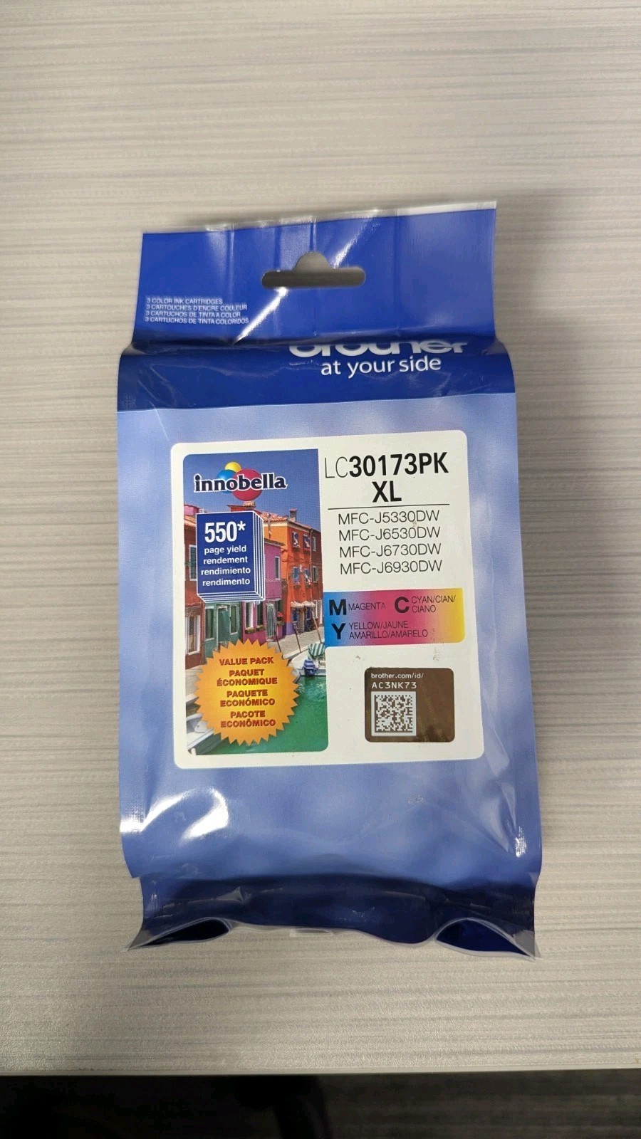 Brother LC30173PK High Yield Ink Cartridges CMY 3-Count Genuine XL Ink - 2 Packs