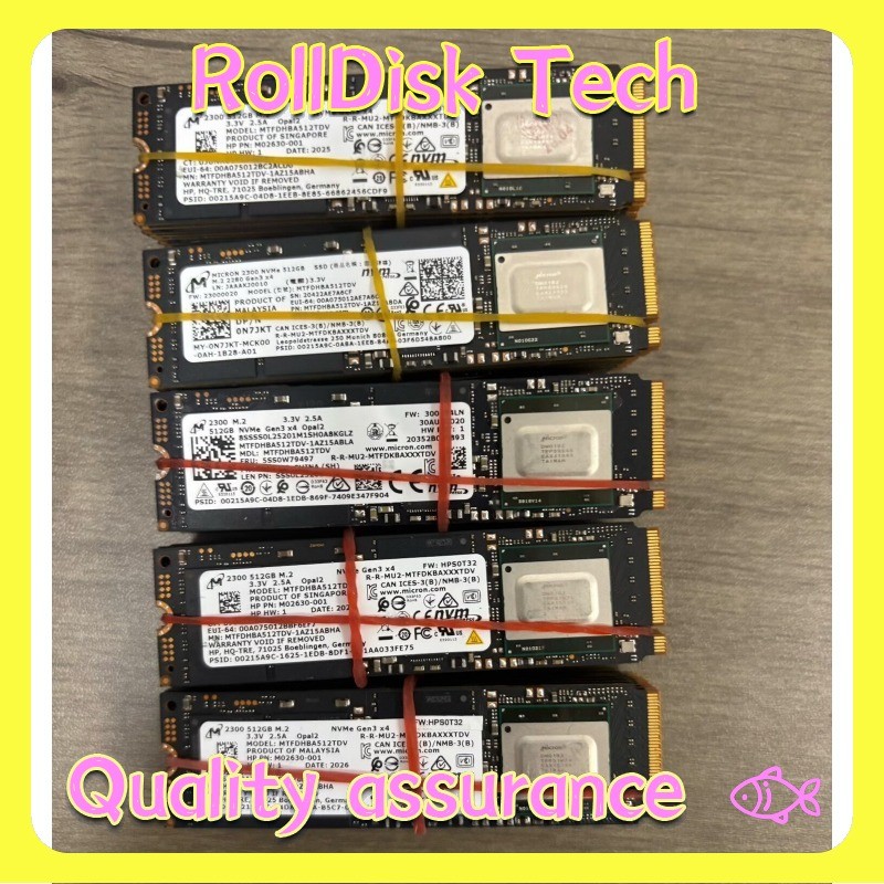 Used Micron 3200 512GB M.2 NVMe SSD Tested, Wiped - MTFDHBA512TDV  Fast Shipping