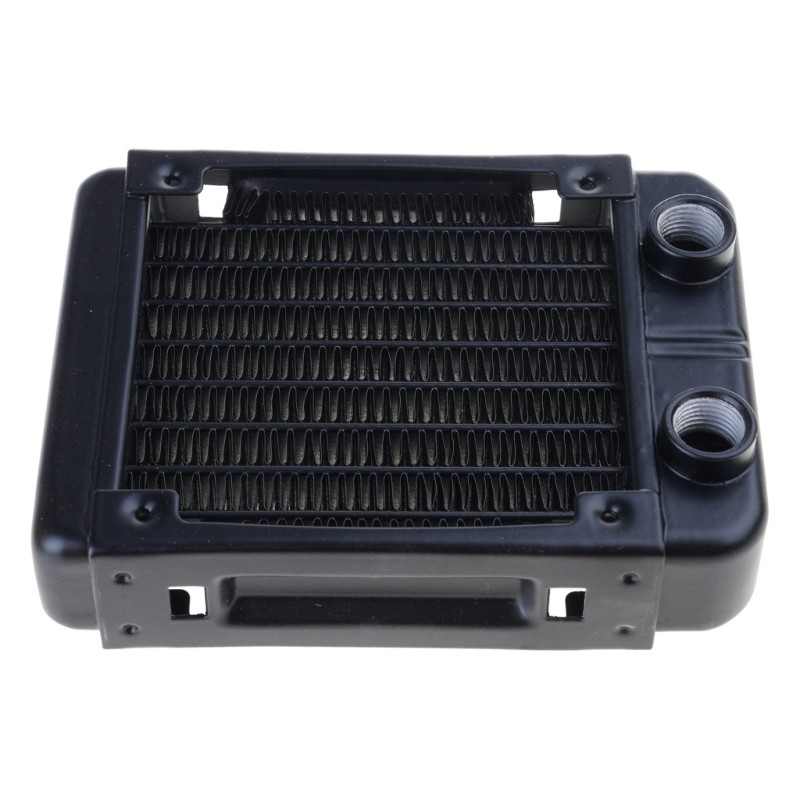 DIY Liquid Cooling System High-Density Fins 8 Row Aluminum Tubes Radiator 90mm