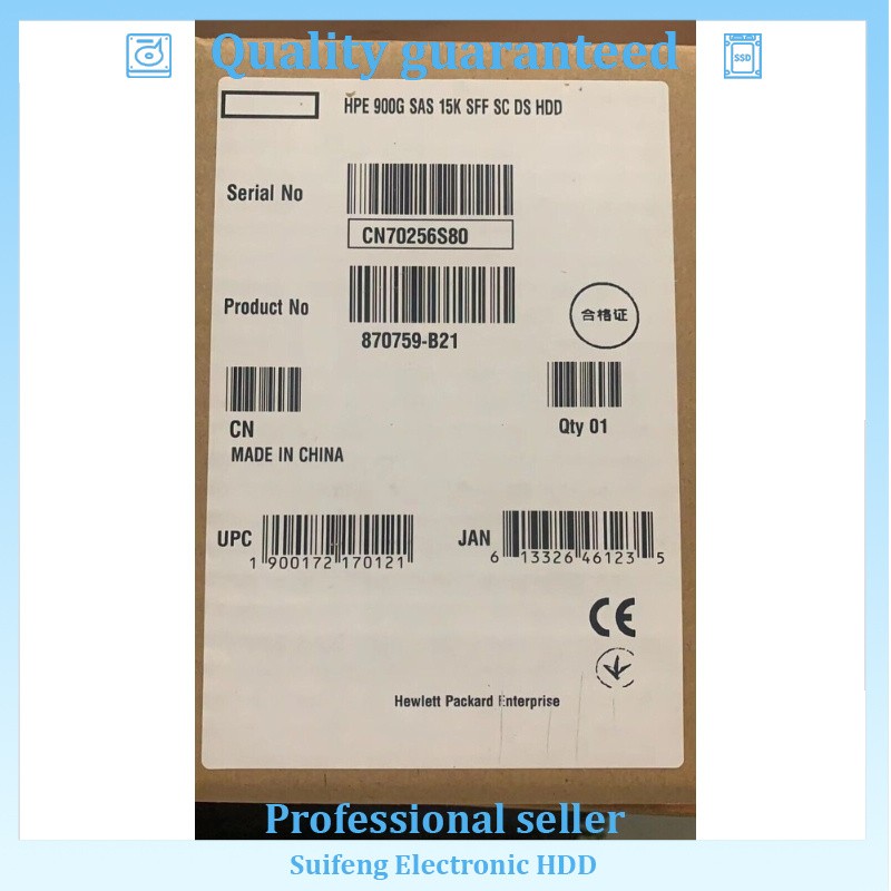 HP New 870795-001 870759-B21 Internal 900GB SAS 15K 12G SFF Hard Drive