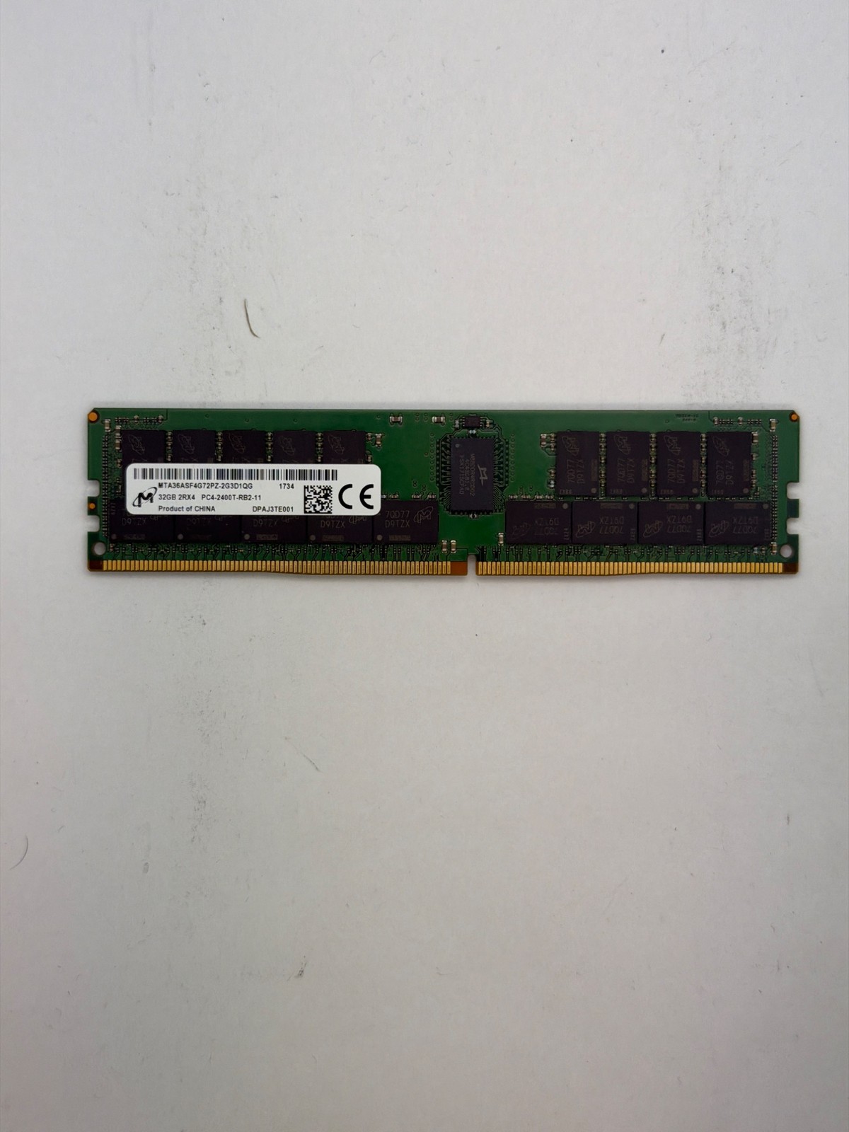 Micron 32GB DDR4-2400 PC4-19200 2Rx4 ECC REG RDIMM MTA36ASF4G72PZ-2G3D1QG