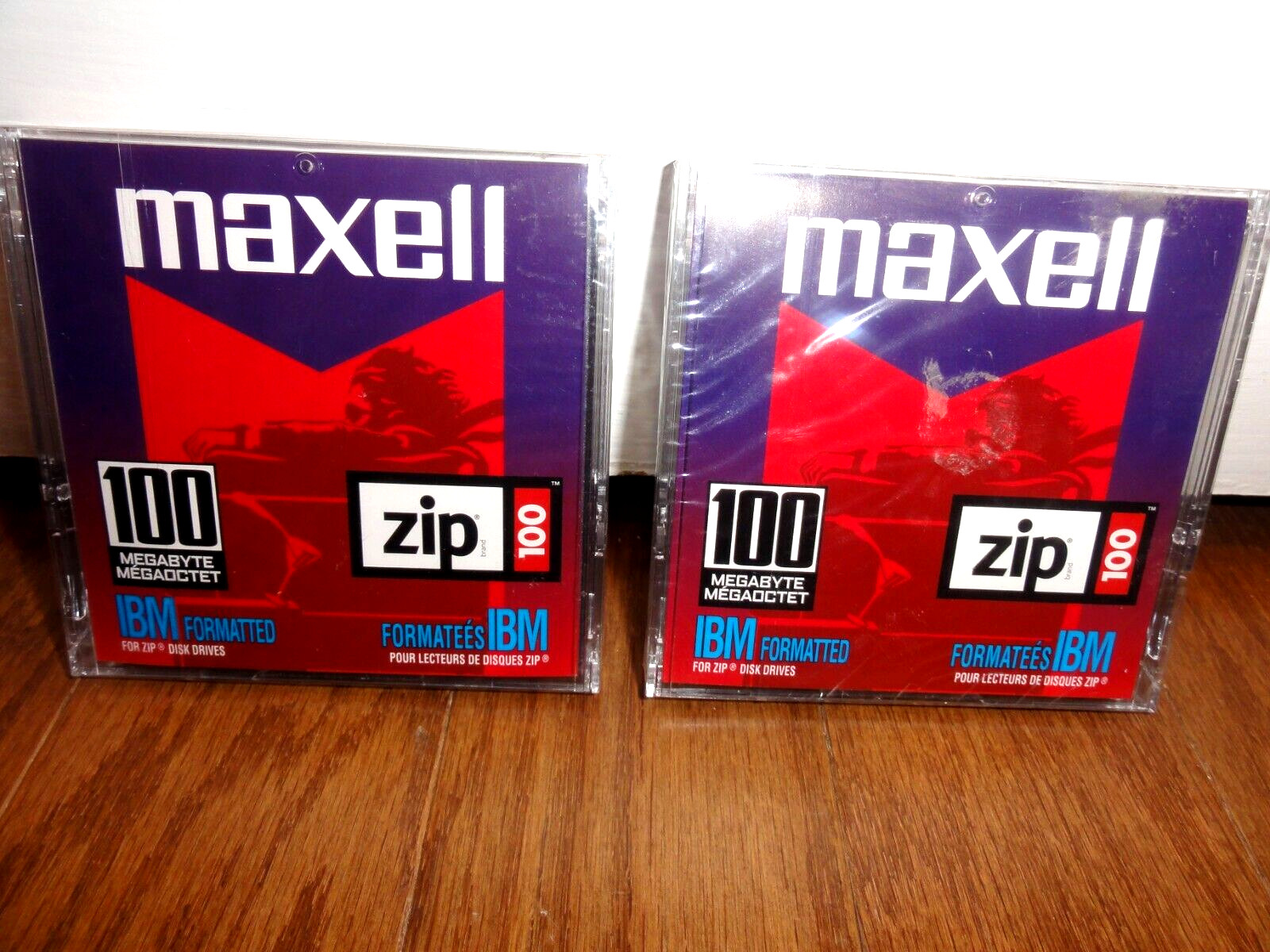 Maxell 100 Megabyte Zip Disk Lot of 2 New Sealed