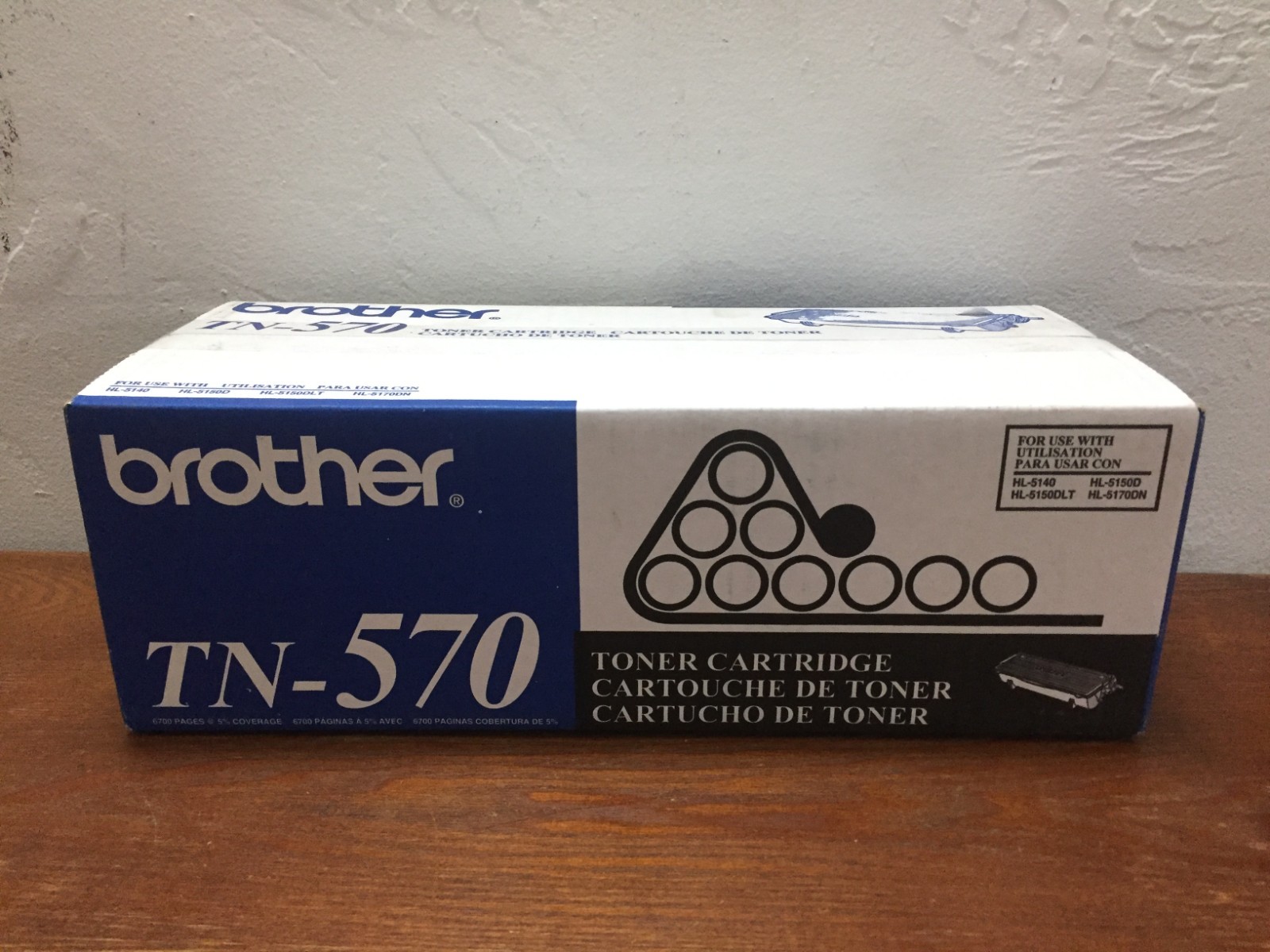 Genuine Brother TN-570 Toner High Yield Black Toner Cartridge OEM - New - Sealed