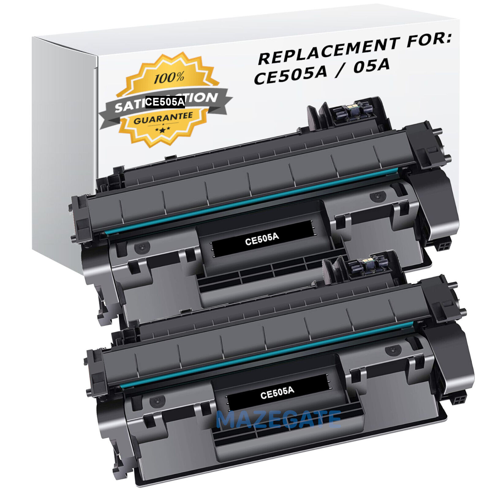 2-Pack CE505A 05A Toner Cartridges For HP LaserJet P2030 P2035 P2035n P2055dn