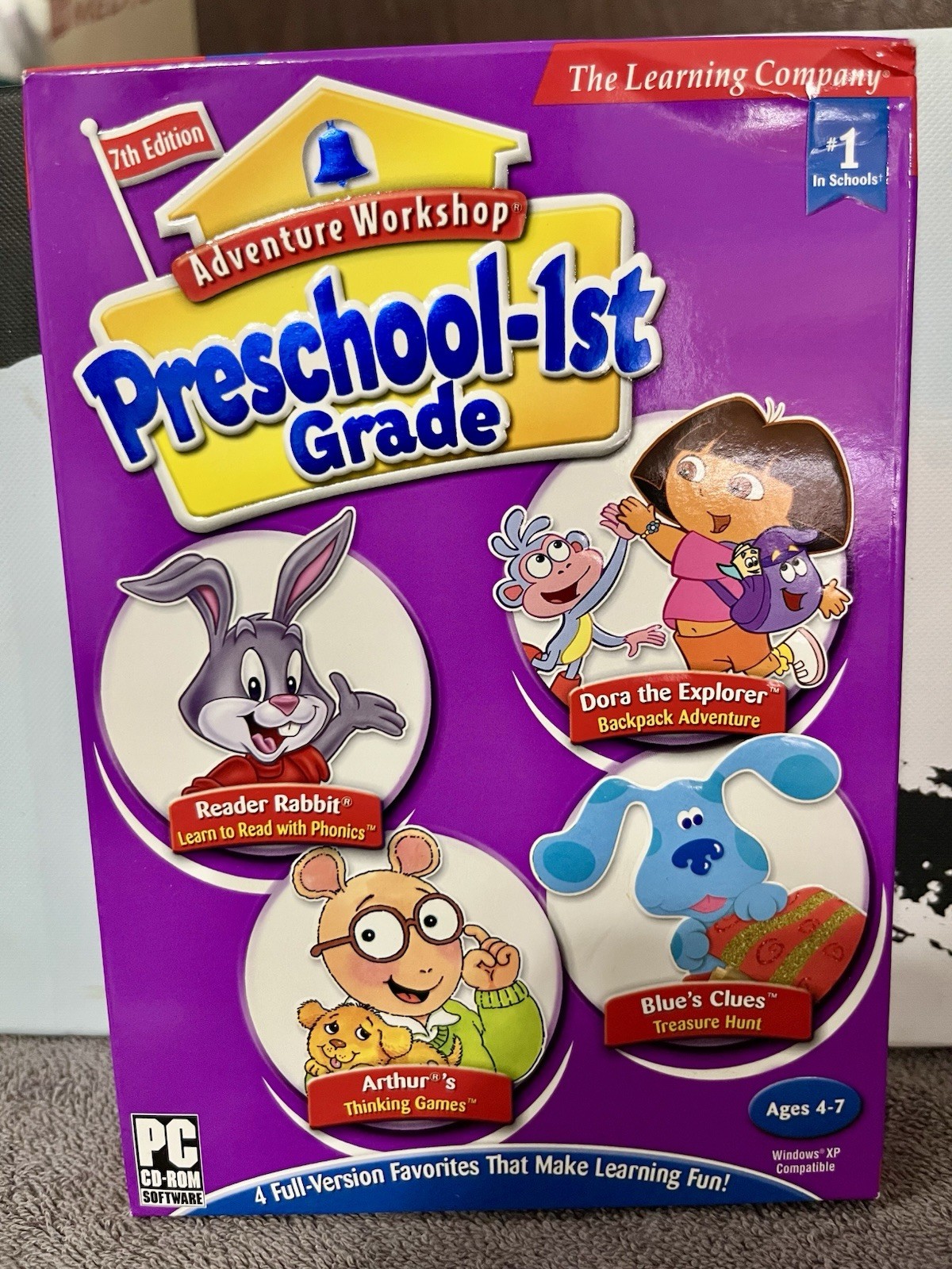 Adventure Workshop Pre-1st Grade 7th Edition PC CD-ROM Dora Blue’s Clues NOS