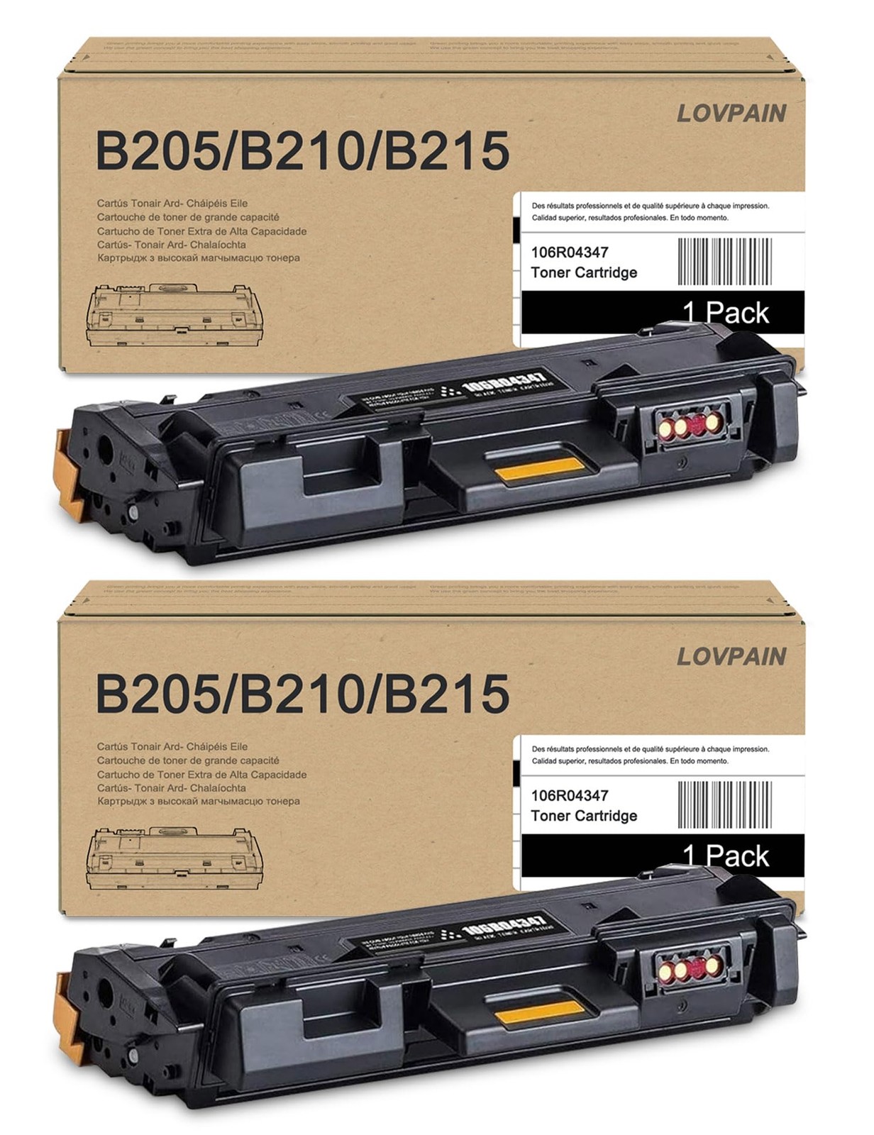 B205/B210/B215 Black High Capacity Toner Cartridge - 2 Pack 106R04347 Toner f...