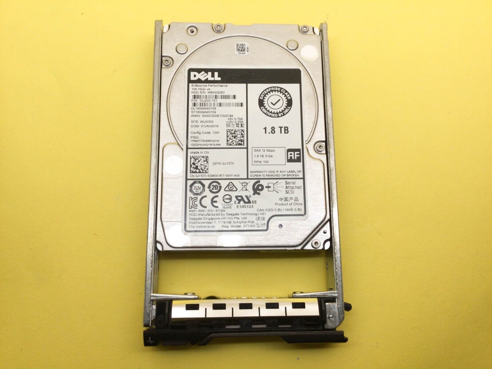 Dell JY57X 1.8TB 10K 2.5'' 12Gbps SAS Hard Drive ST1800MM0159 0JY57X