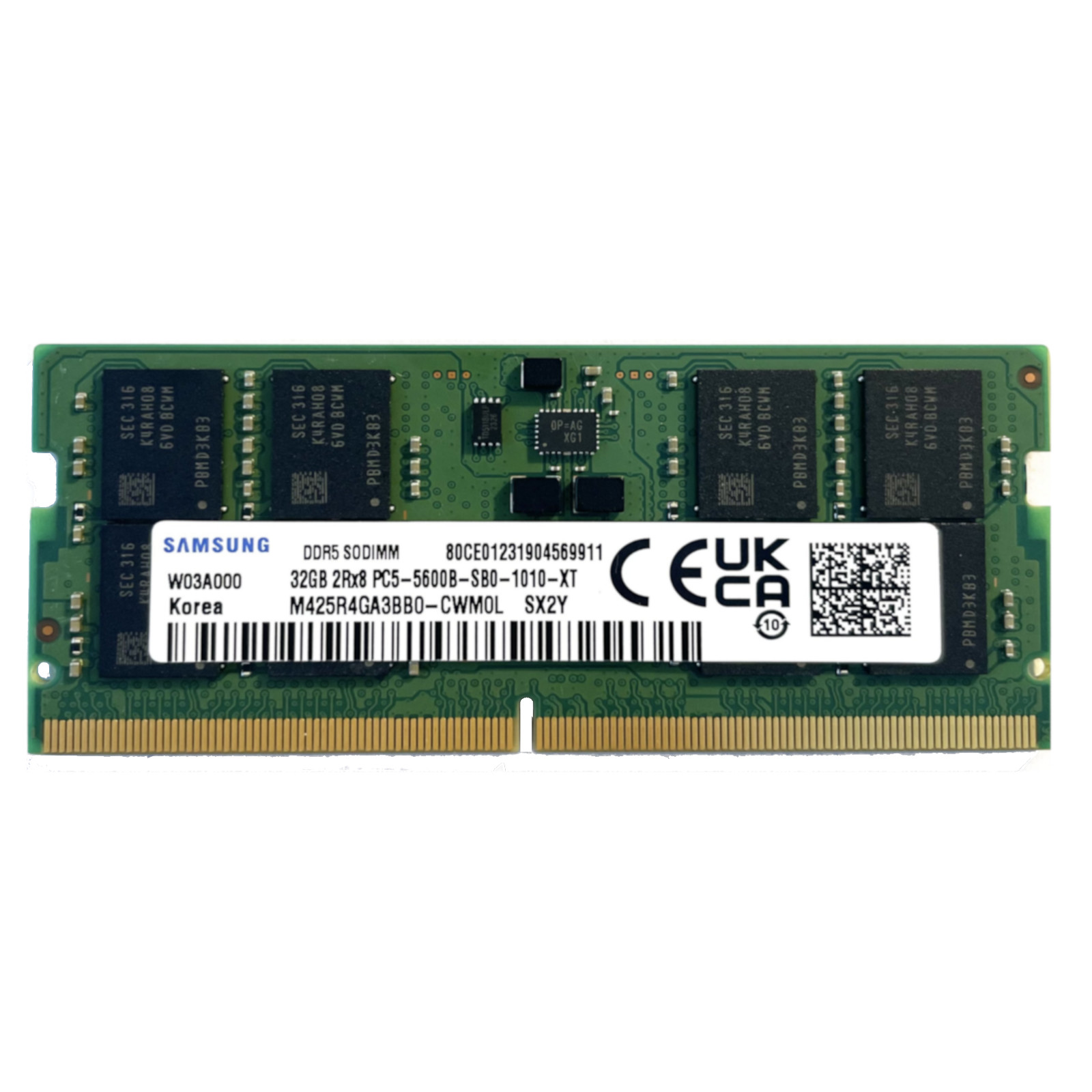 Samsung 1x32GB PC5-44800 DDR5 5600 MHz SODIMM Laptop Memory RAM M425R4GA3BB0-CWM